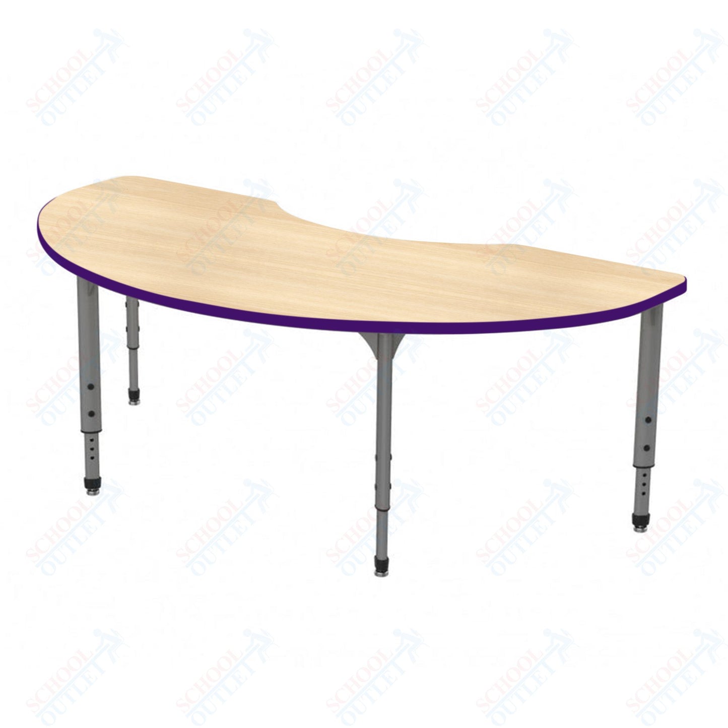 Marco Apex Series Kidney Preschool Activity Table 36" x 72" Height Adjustable Legs 17"-24" (38-2267-MB)