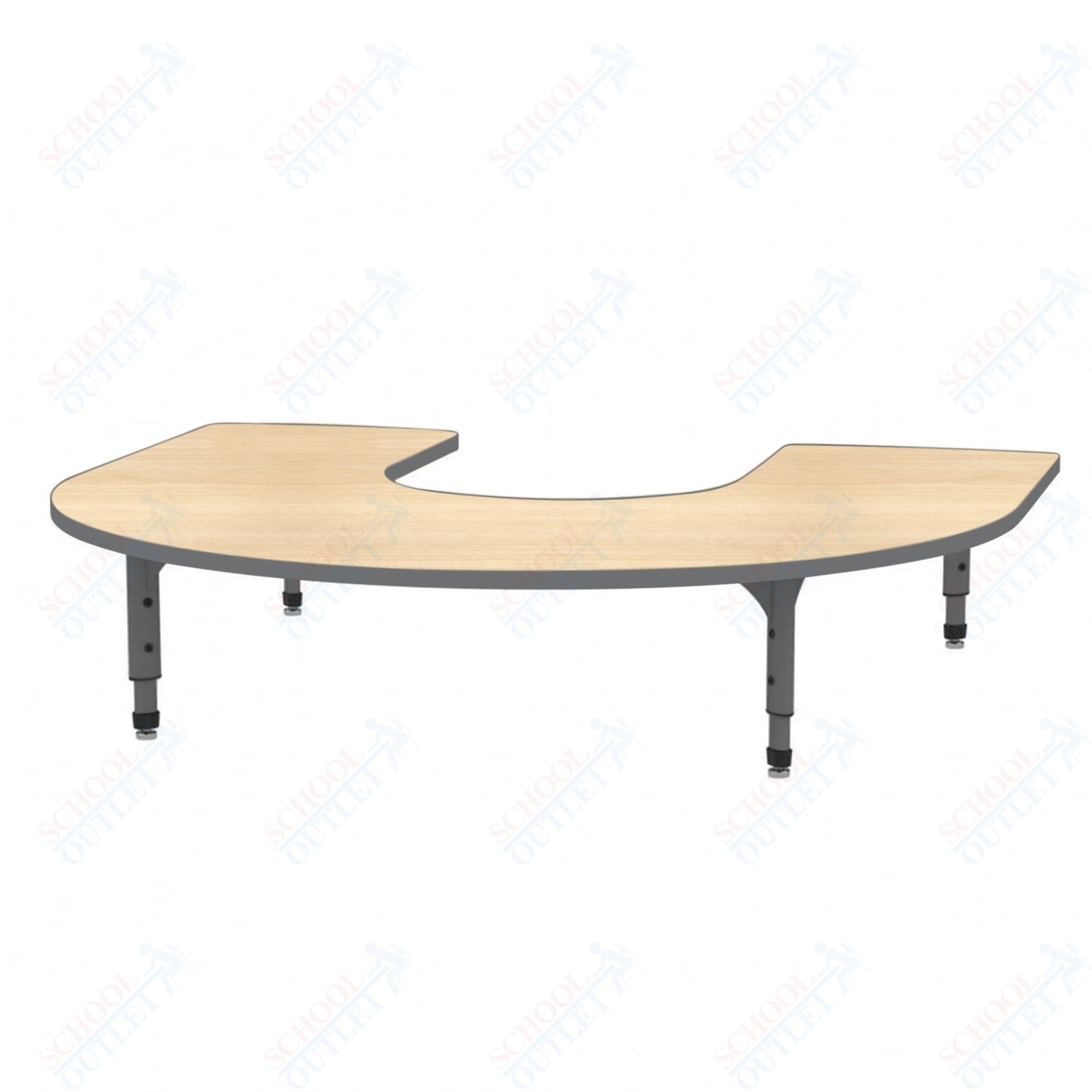 Marco Horseshoe Floor Table 60" x 66" Adjustable Height 12"-15" (38-2270-MC)