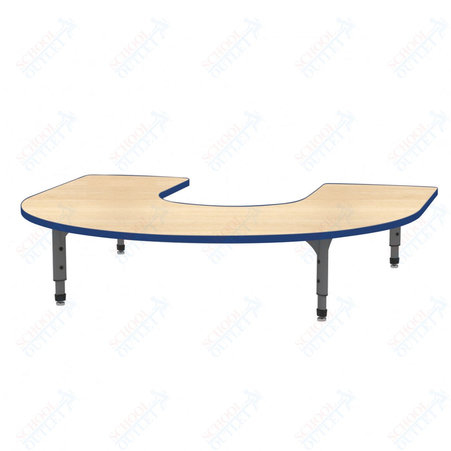 Marco Horseshoe Floor Table 60" x 66" Adjustable Height 12"-15" (38-2270-MC)