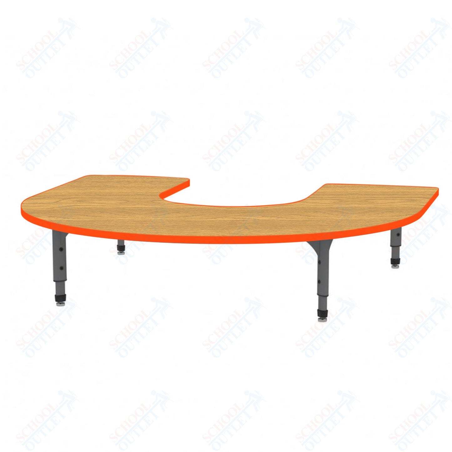 Marco Horseshoe Floor Table 60" x 66" Adjustable Height 12"-15" (38-2270-MC)