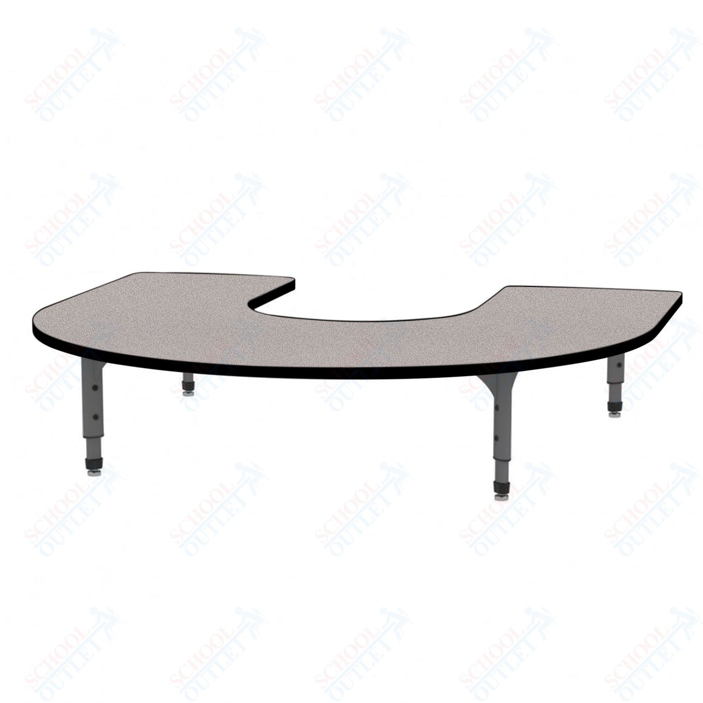 Marco Horseshoe Floor Table 60" x 66" Adjustable Height 12"-15" (38-2270-MC)