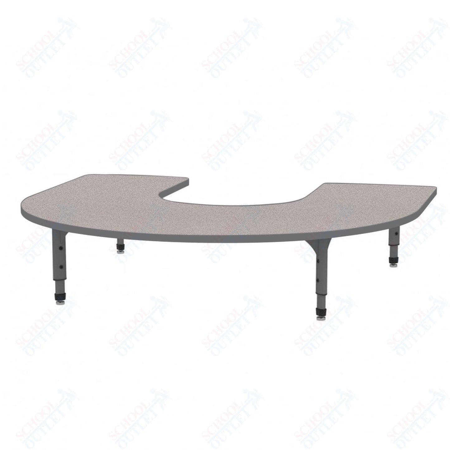 Marco Horseshoe Floor Table 60" x 66" Adjustable Height 12"-15" (38-2270-MC)