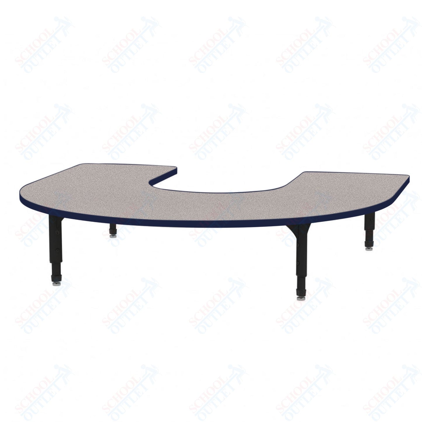 Marco Horseshoe Floor Table 60" x 66" Adjustable Height 12"-15" (38-2270-MC)