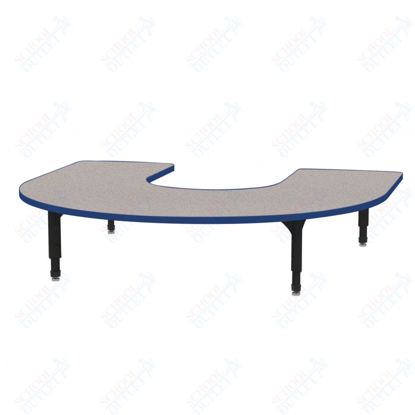 Marco Horseshoe Floor Table 60" x 66" Adjustable Height 12"-15" (38-2270-MC)