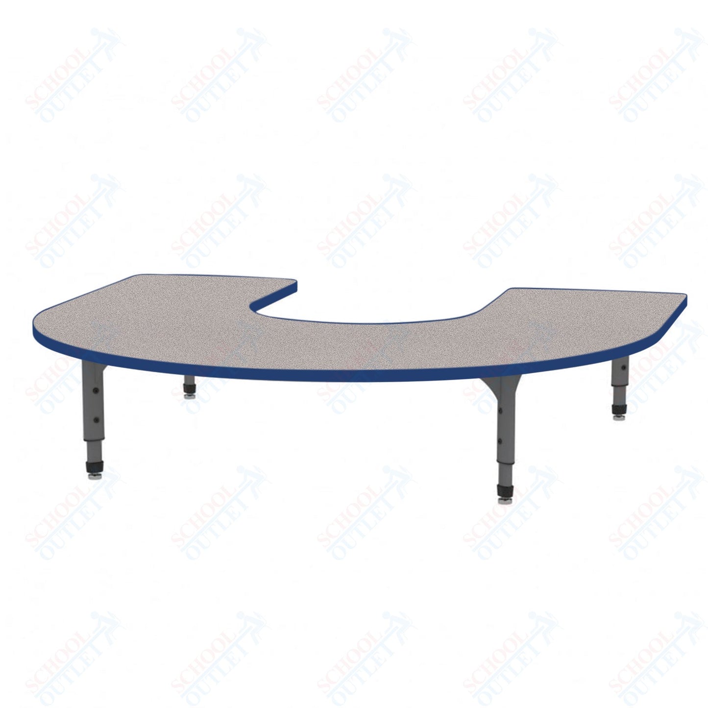 Marco Horseshoe Floor Table 60" x 66" Adjustable Height 12"-15" (38-2270-MC)