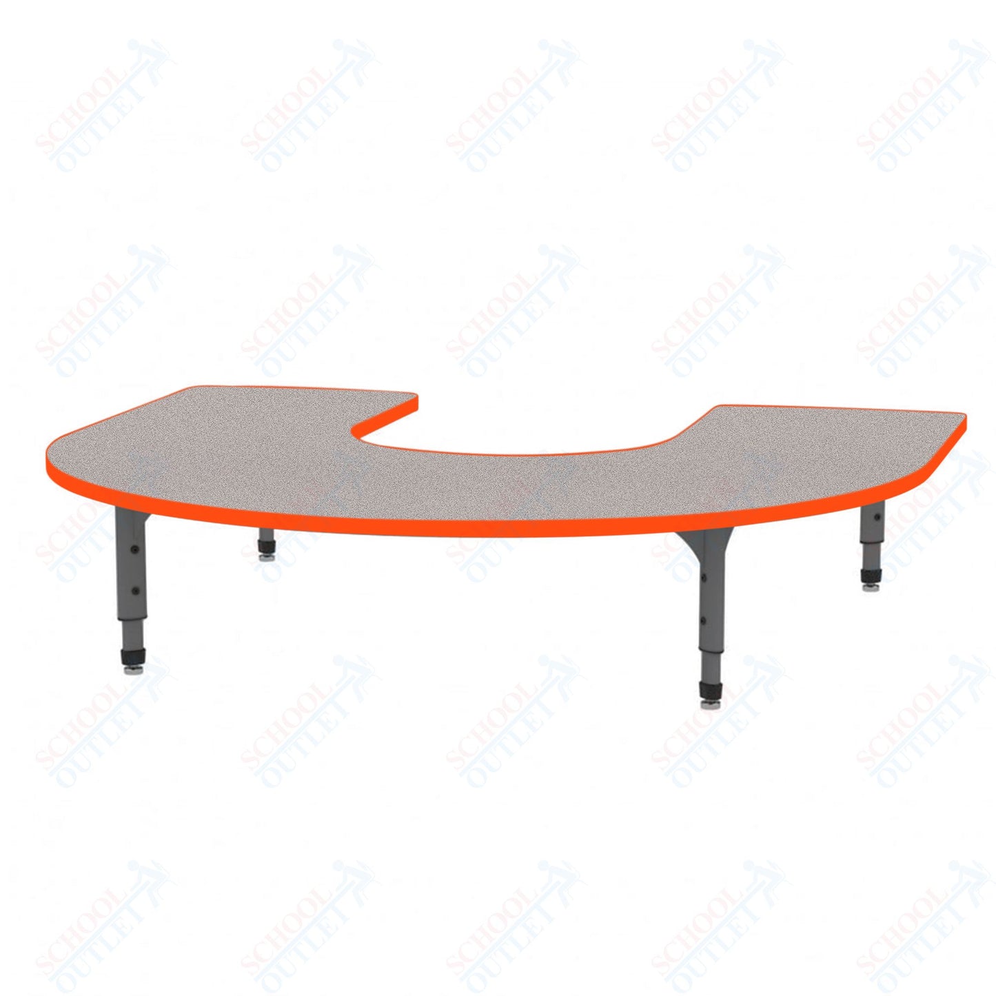 Marco Horseshoe Floor Table 60" x 66" Adjustable Height 12"-15" (38-2270-MC)