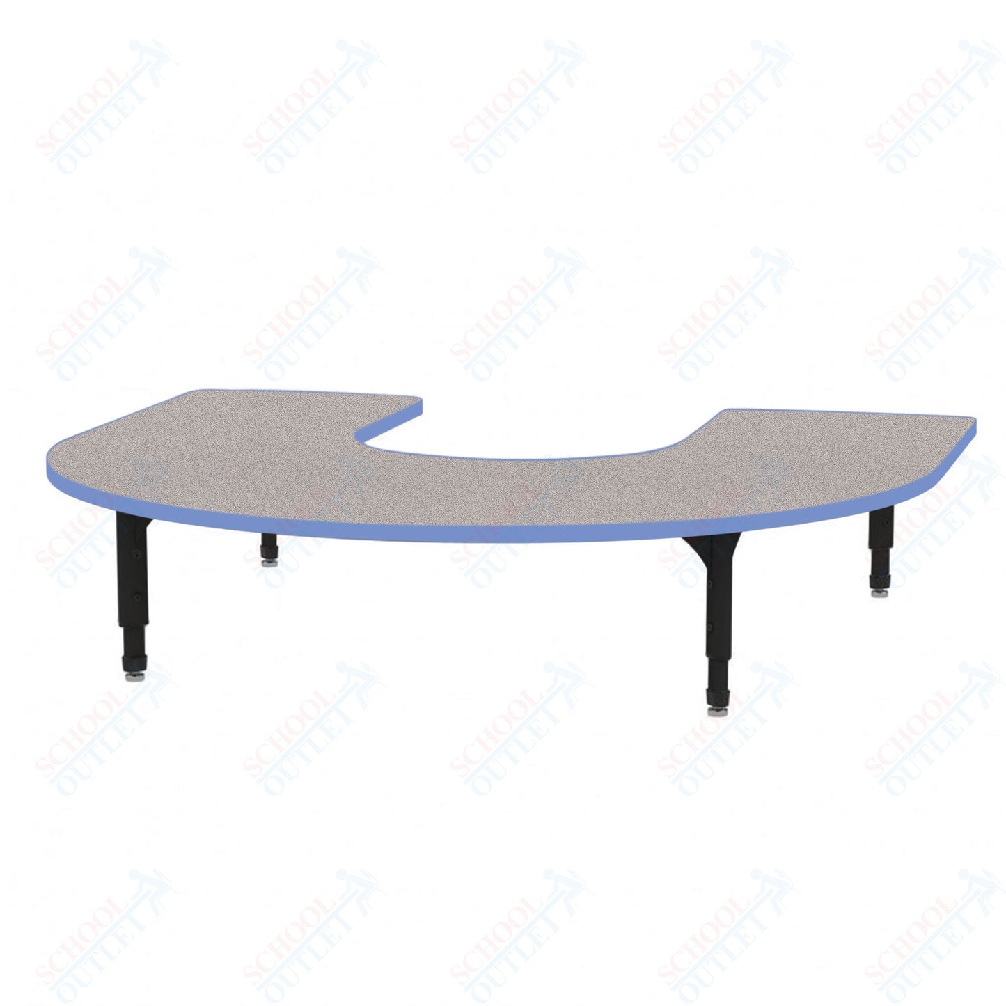 Marco Horseshoe Floor Table 60" x 66" Adjustable Height 12"-15" (38-2270-MC)