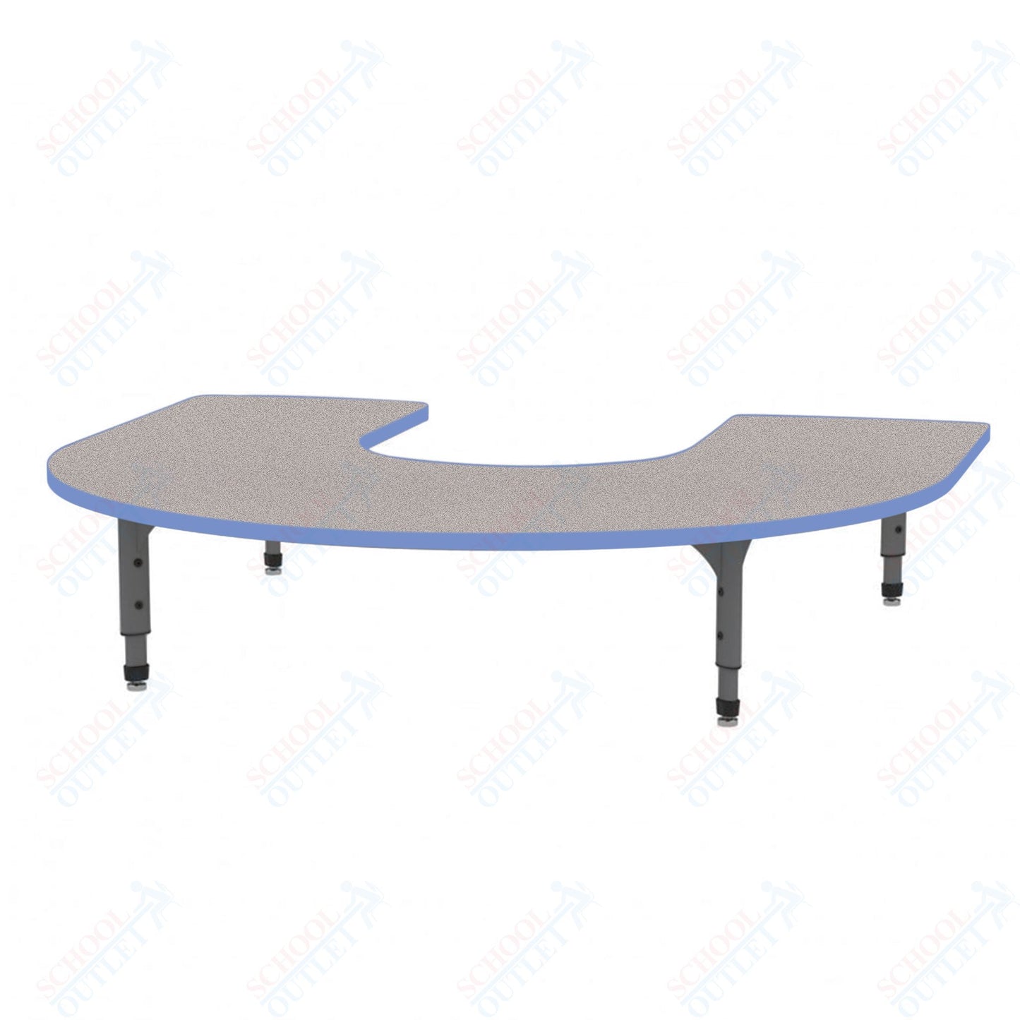 Marco Horseshoe Floor Table 60" x 66" Adjustable Height 12"-15" (38-2270-MC)