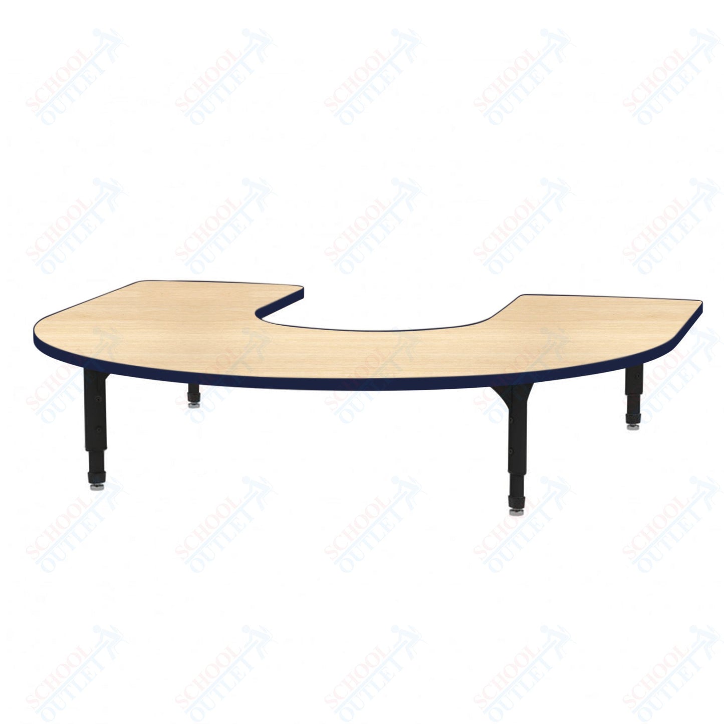 Marco Horseshoe Floor Table 60" x 66" Adjustable Height 12"-15" (38-2270-MC)