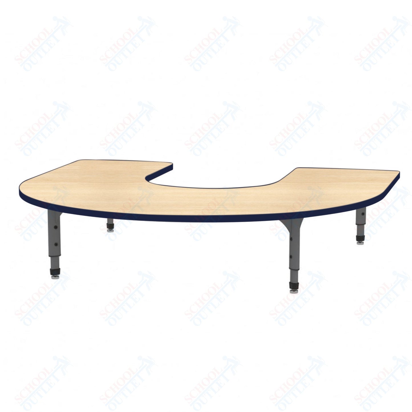 Marco Horseshoe Floor Table 60" x 66" Adjustable Height 12"-15" (38-2270-MC)