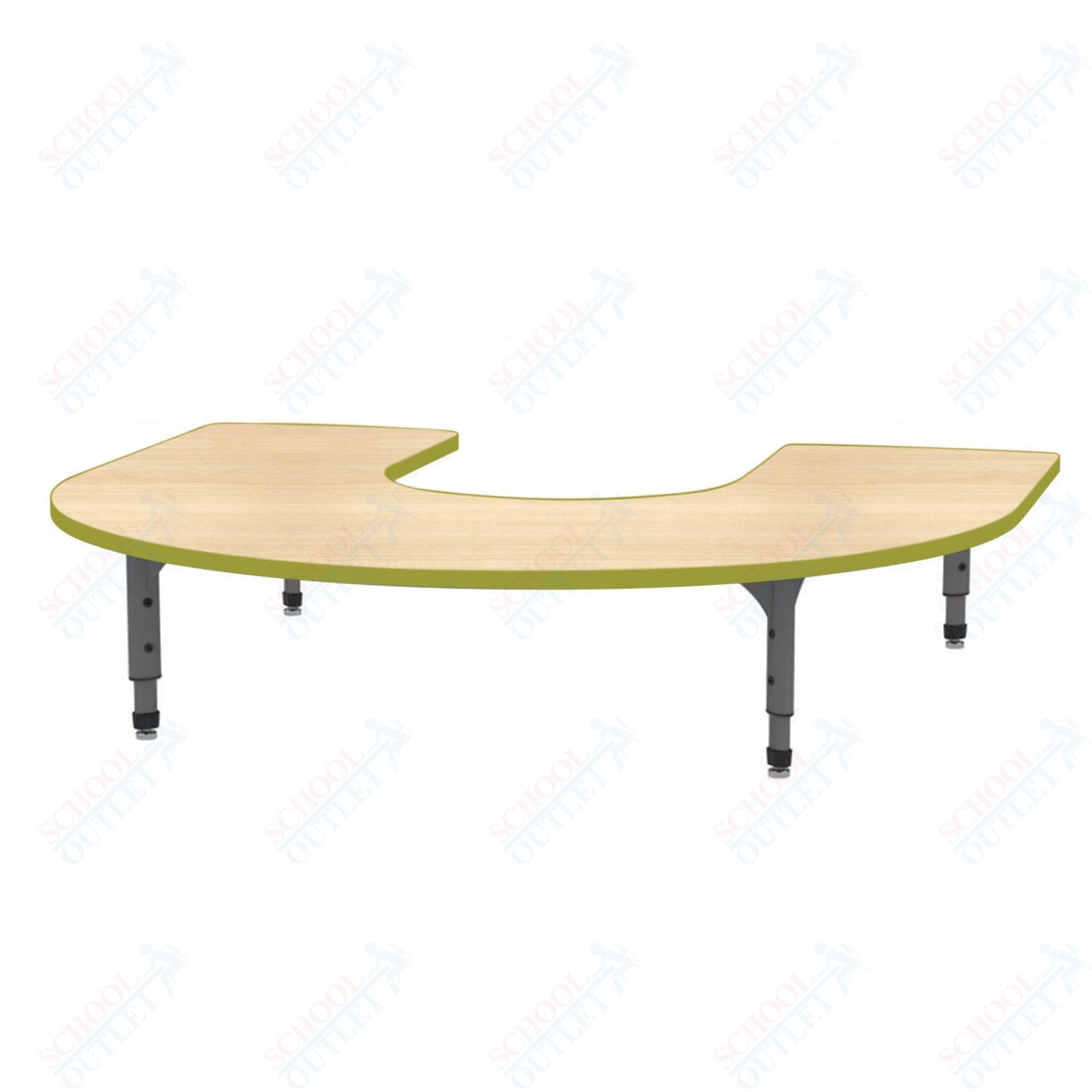 Marco Horseshoe Floor Table 60" x 66" Adjustable Height 12"-15" (38-2270-MC)