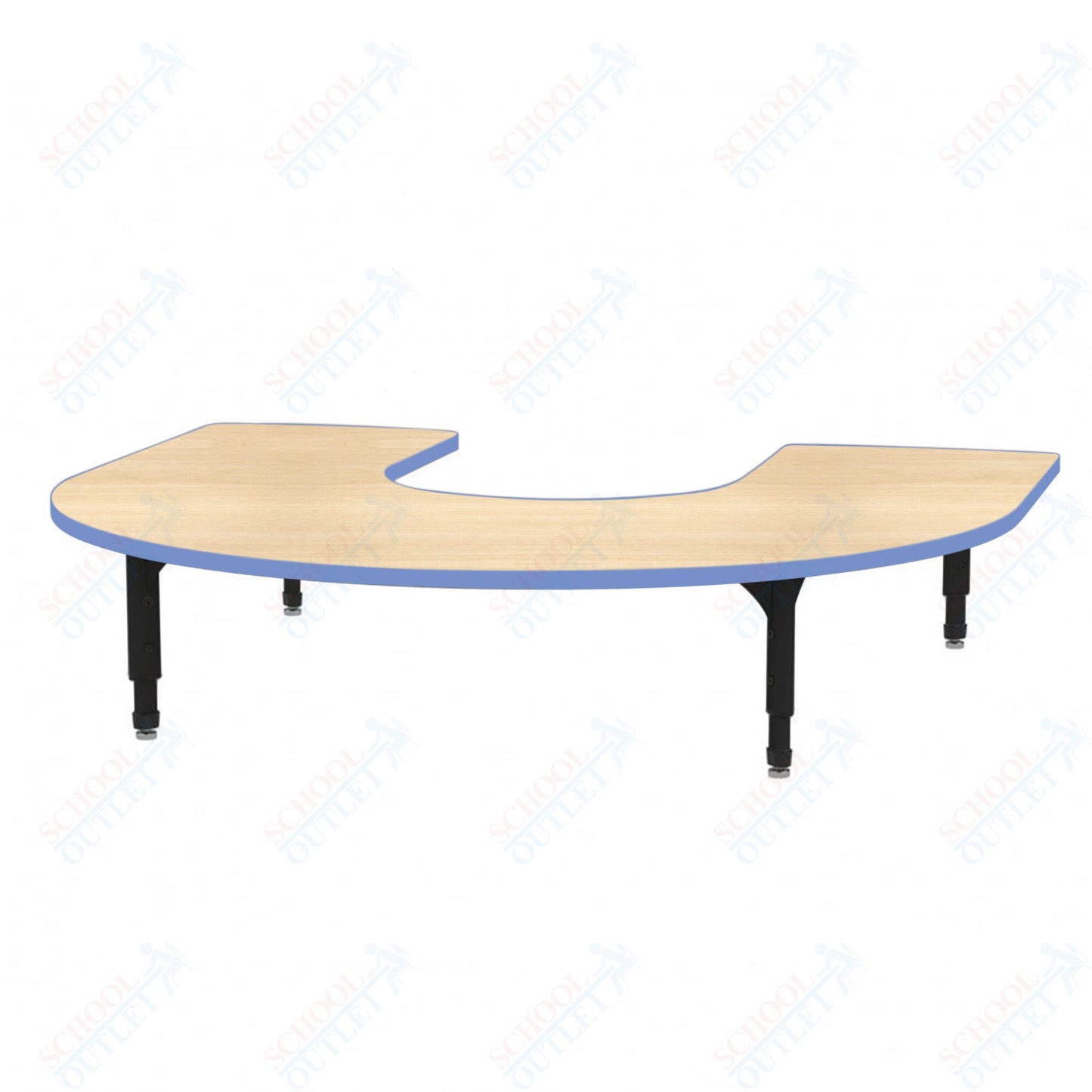 Marco Horseshoe Floor Table 60" x 66" Adjustable Height 12"-15" (38-2270-MC)