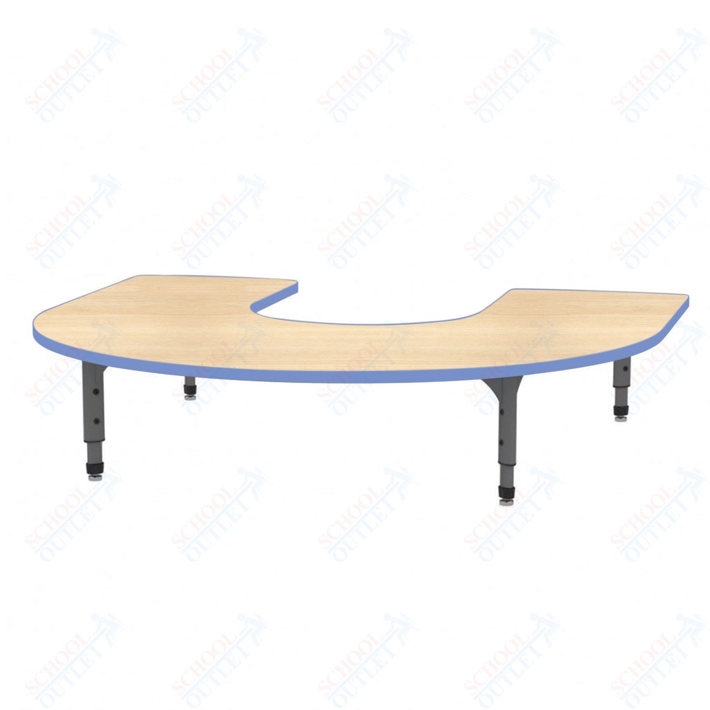 Marco Horseshoe Floor Table 60" x 66" Adjustable Height 12"-15" (38-2270-MC)