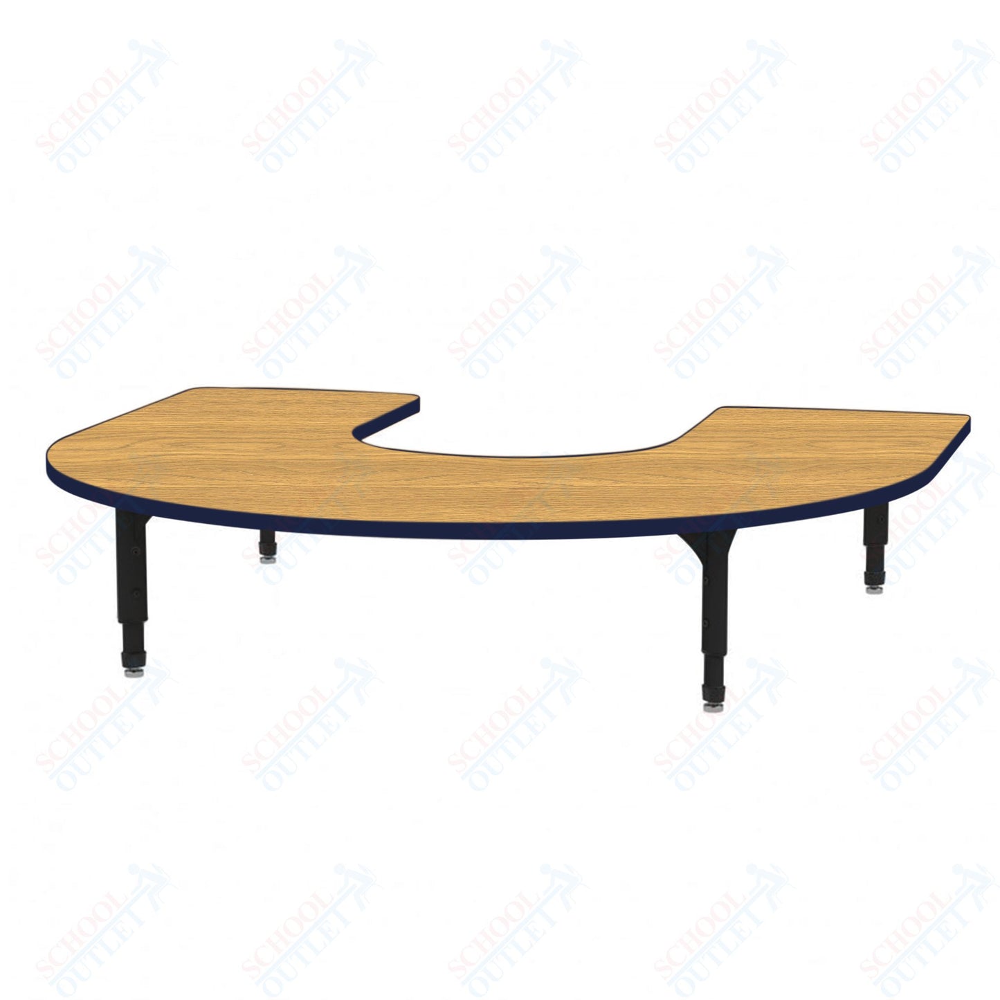 Marco Horseshoe Floor Table 60" x 66" Adjustable Height 12"-15" (38-2270-MC)