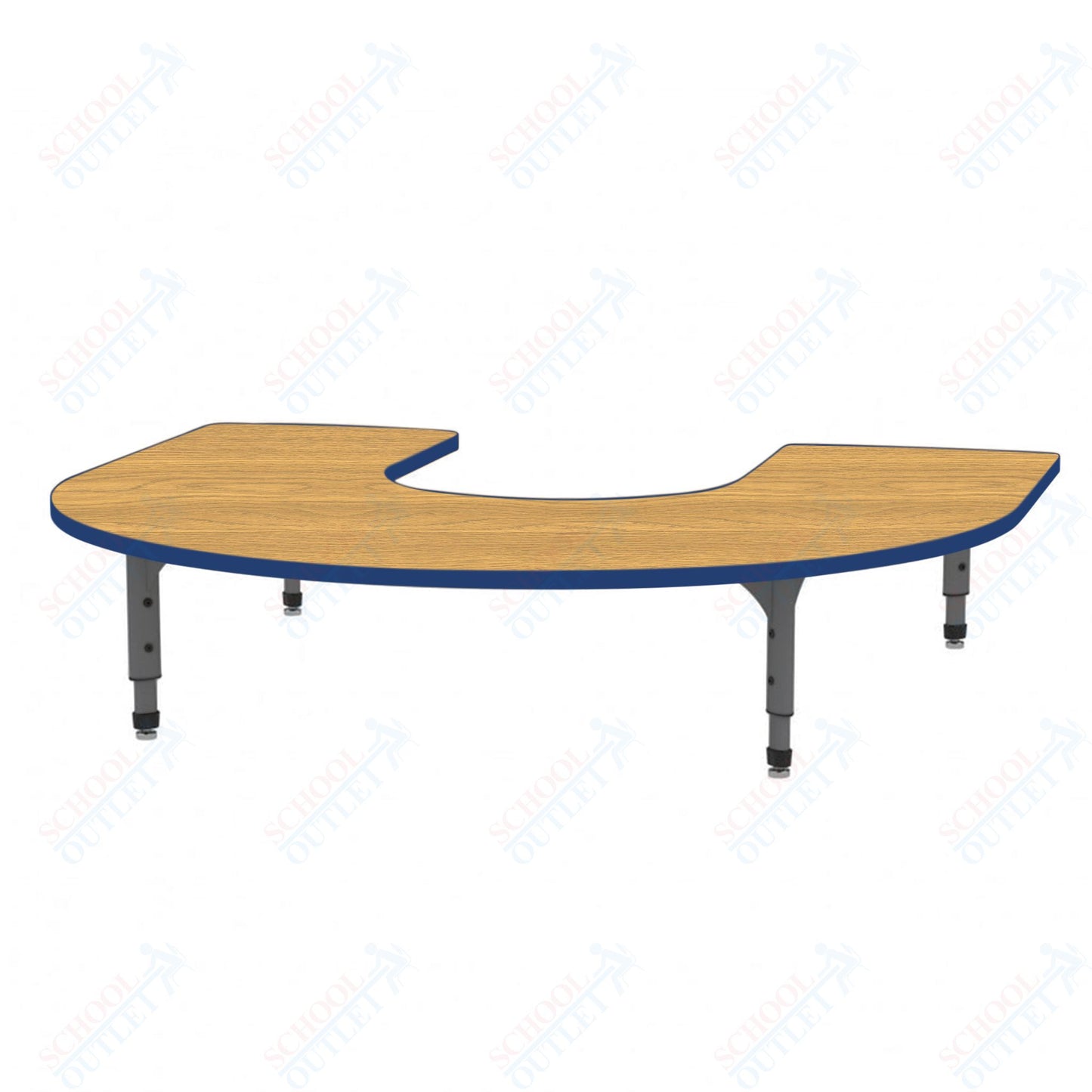 Marco Horseshoe Floor Table 60" x 66" Adjustable Height 12"-15" (38-2270-MC)