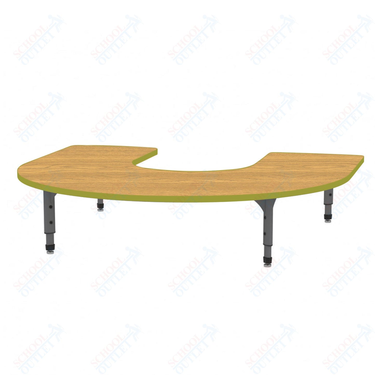 Marco Horseshoe Floor Table 60" x 66" Adjustable Height 12"-15" (38-2270-MC)