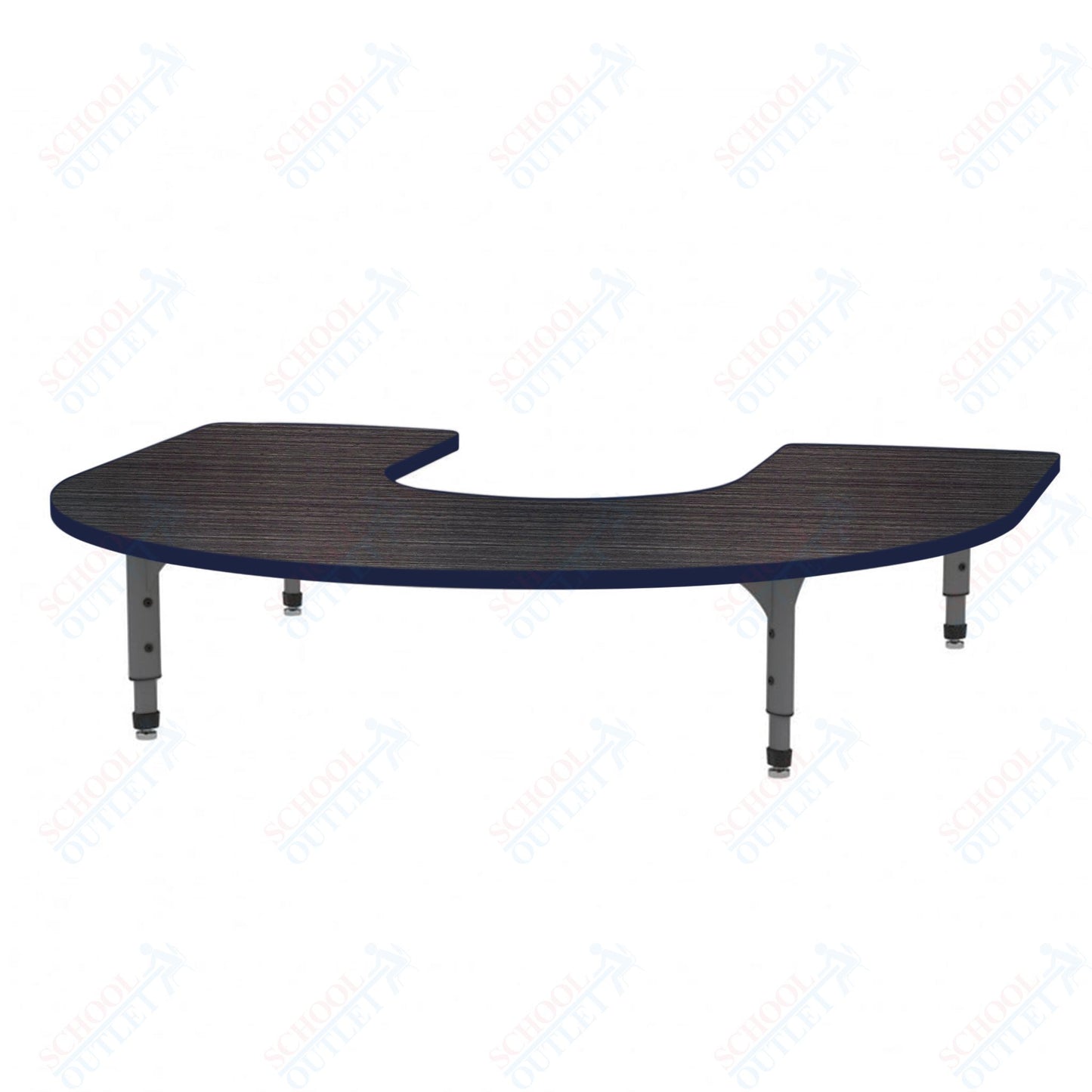 Marco Horseshoe Floor Table 60" x 66" Adjustable Height 12"-15" (38-2270-MC)