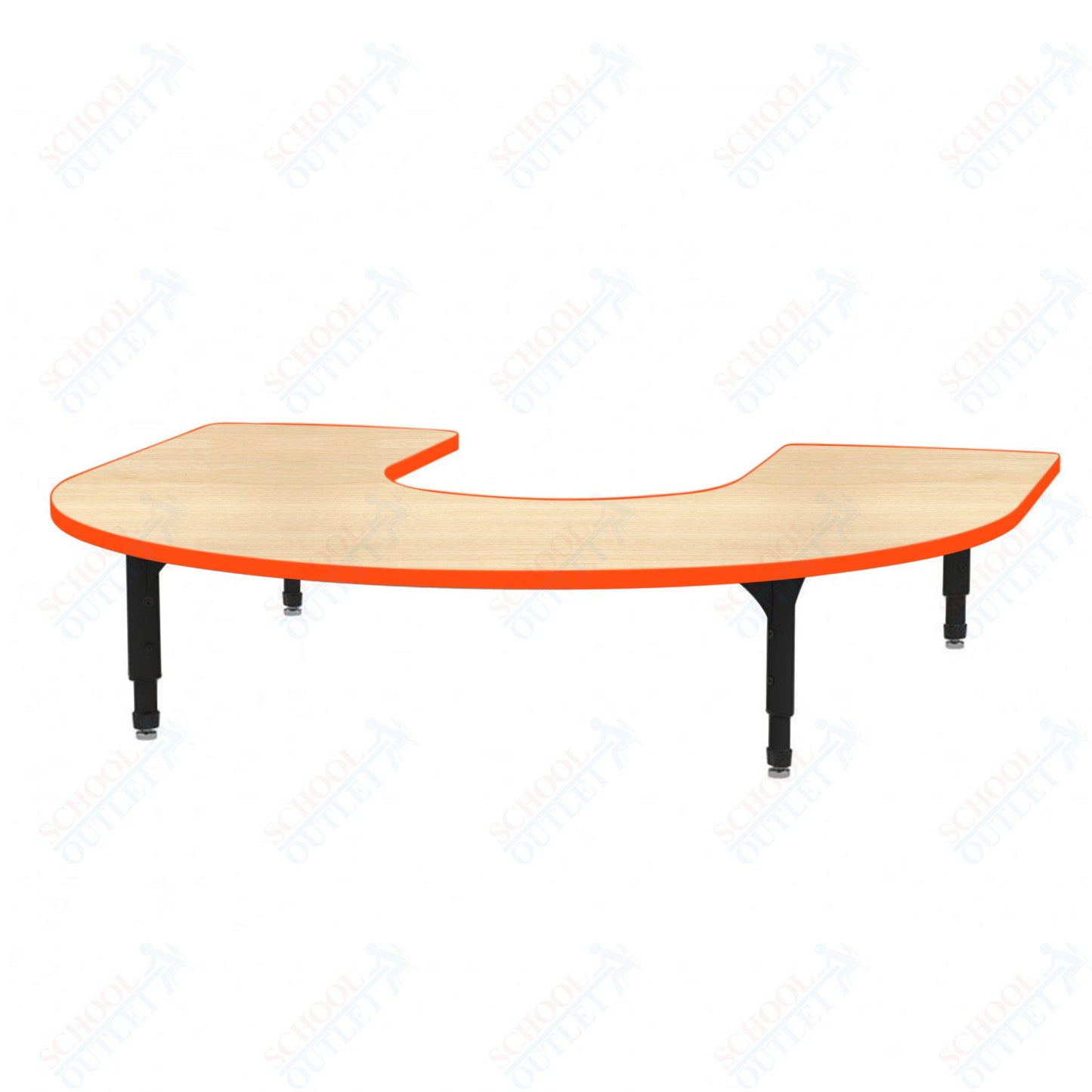 Marco Horseshoe Floor Table 60" x 66" Adjustable Height 12"-15" (38-2270-MC)