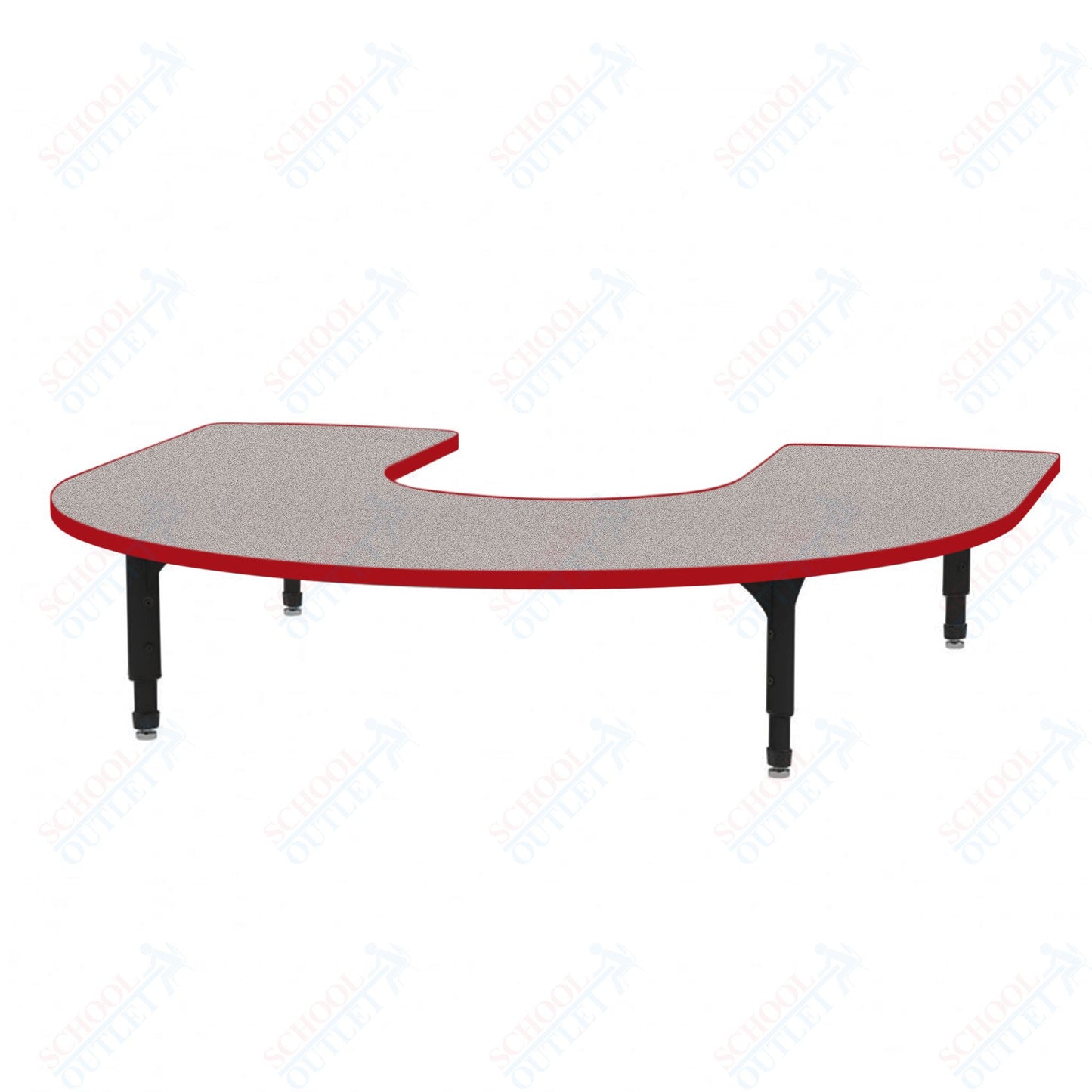 Marco Horseshoe Floor Table 60" x 66" Adjustable Height 12"-15" (38-2270-MC)