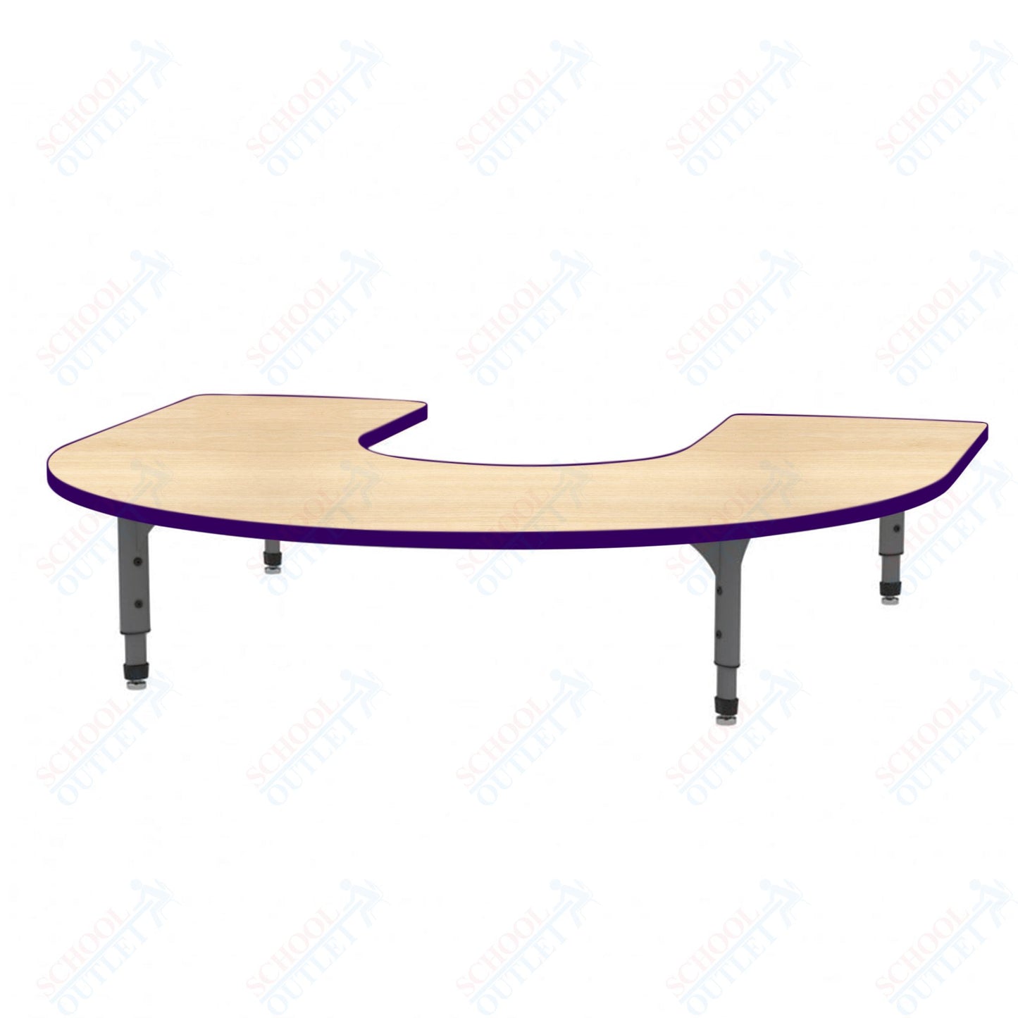 Marco Horseshoe Floor Table 60" x 66" Adjustable Height 12"-15" (38-2270-MC)