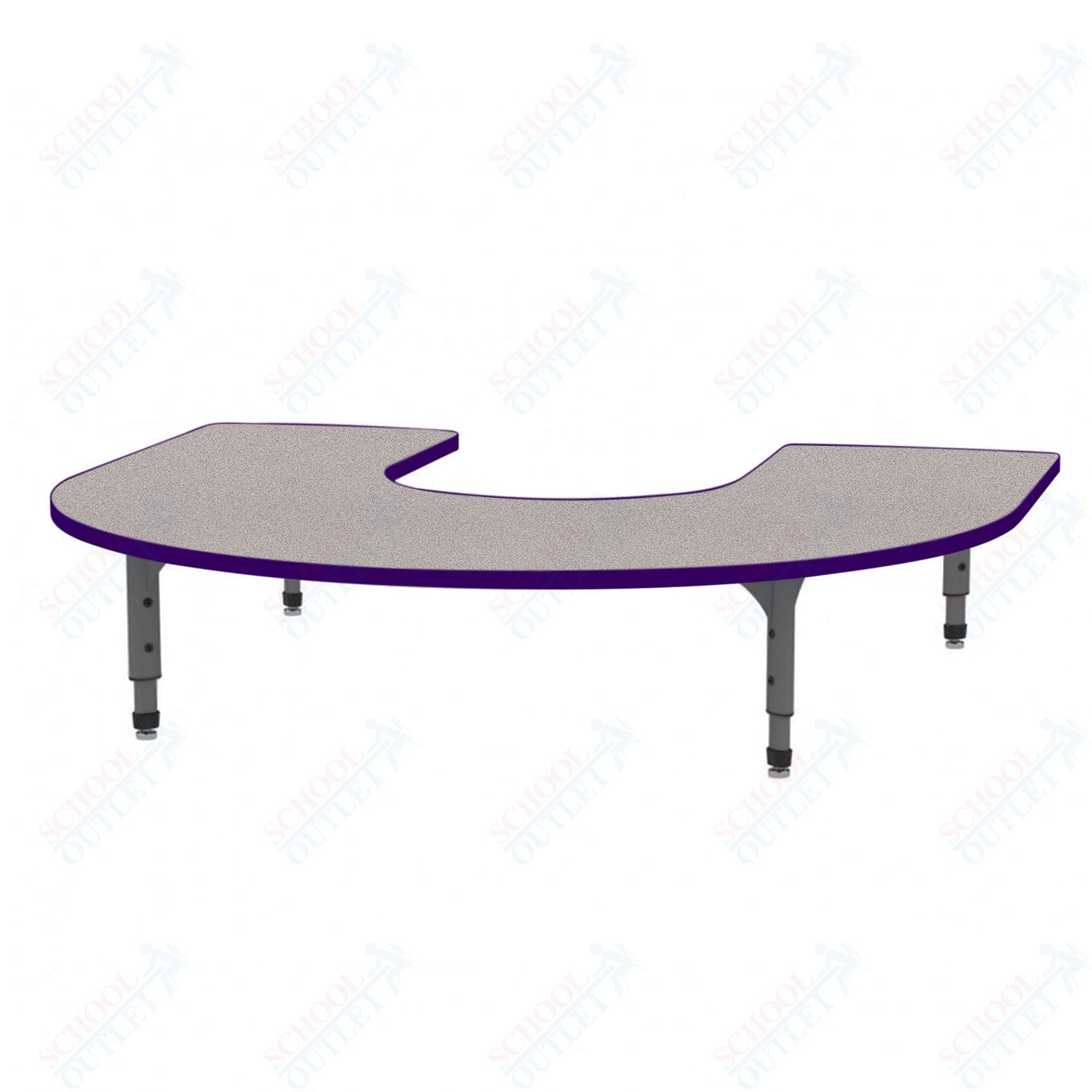 Marco Horseshoe Floor Table 60" x 66" Adjustable Height 12"-15" (38-2270-MC)