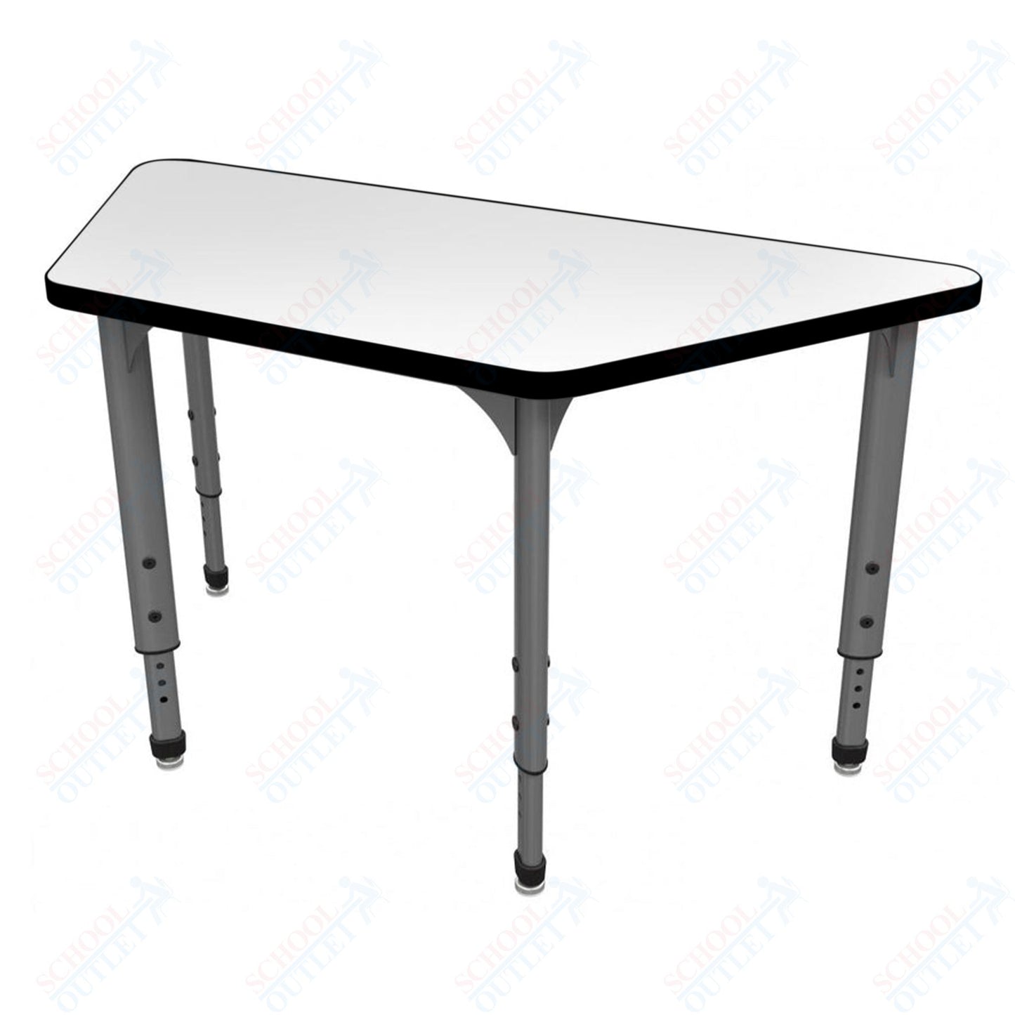 Marco Apex Series Trapezoid School Activity Table w/ Dry Erase Top 24" x 48" Adj Height 21"-30" (38-2276-DA)