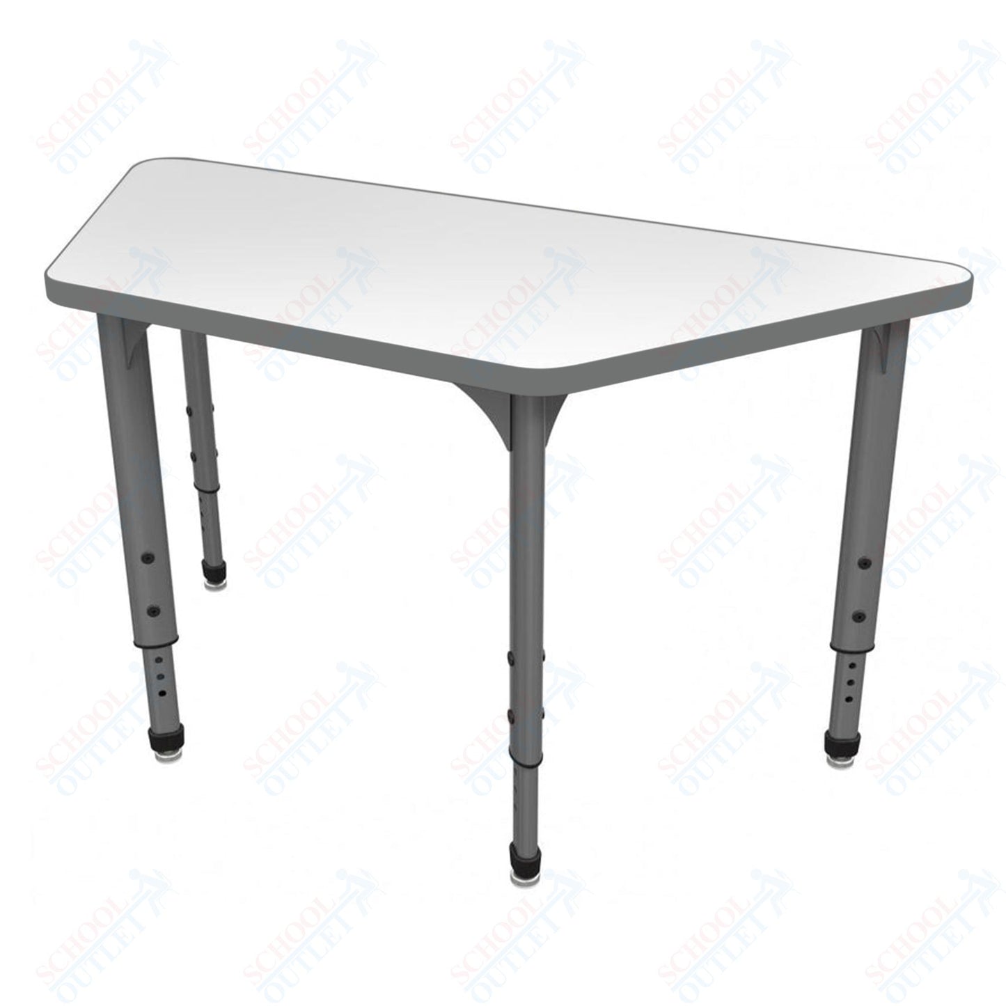 Marco Apex Series Trapezoid School Activity Table w/ Dry Erase Top 24" x 48" Adj Height 21"-30" (38-2276-DA)