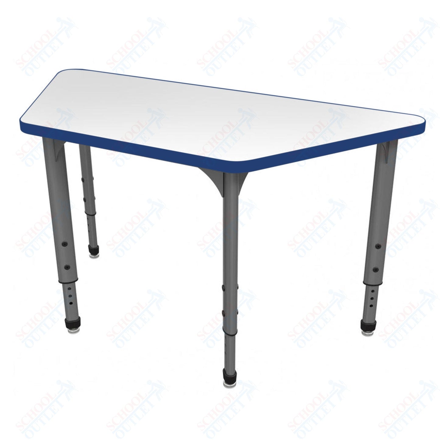 Marco Apex Series Trapezoid School Activity Table w/ Dry Erase Top 24" x 48" Adj Height 21"-30" (38-2276-DA)