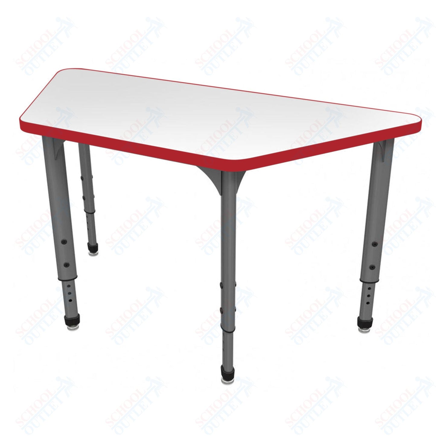 Marco Apex Series Trapezoid School Activity Table w/ Dry Erase Top 24" x 48" Adj Height 21"-30" (38-2276-DA)