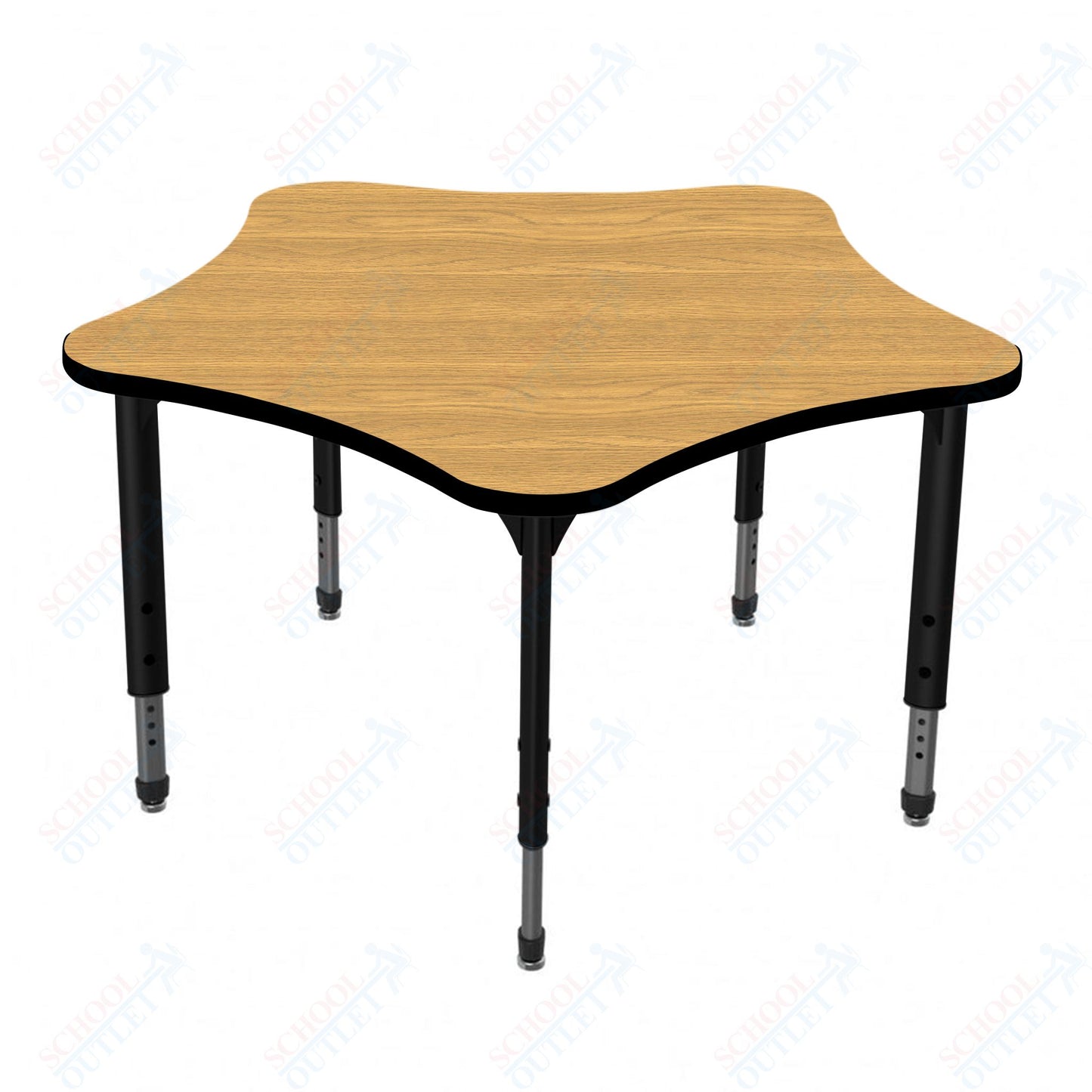 Marco Apex Series 48" 5-Star School Activity Table Adjustable Height 21"-30" (38-2280-MA)