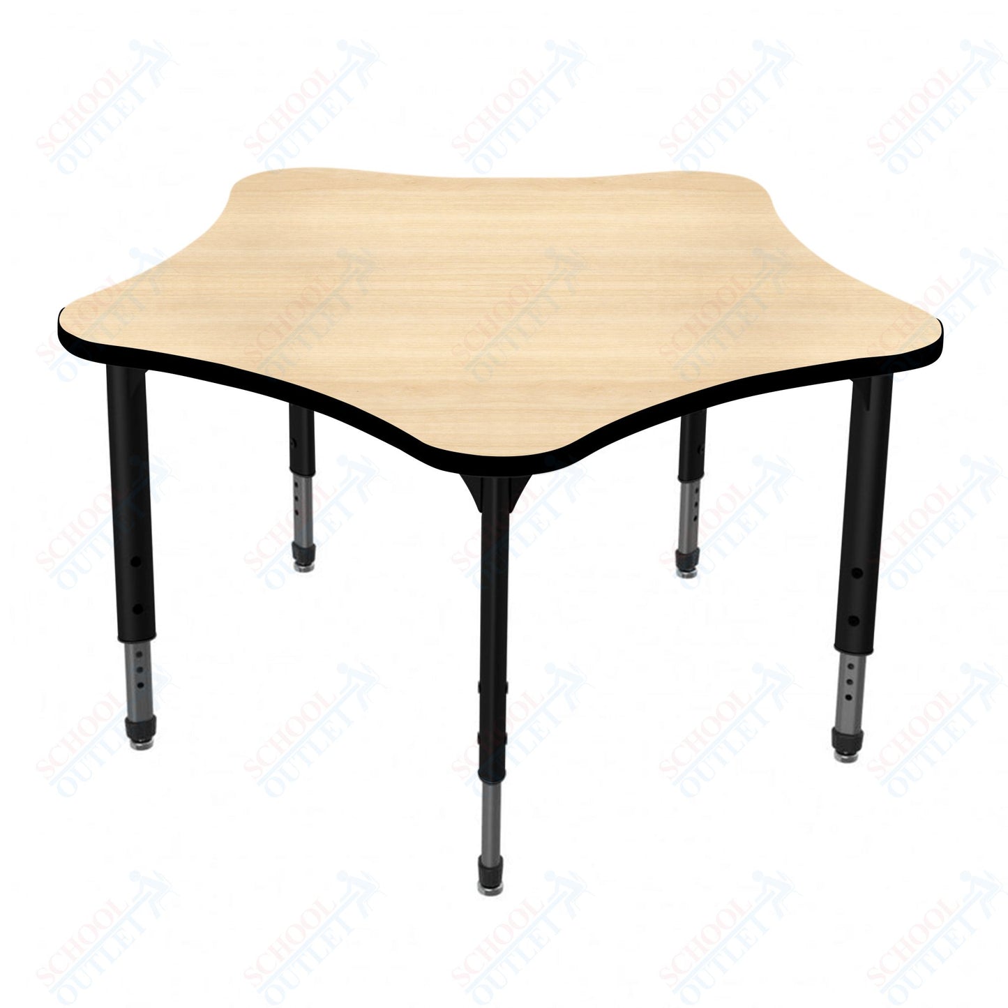 Marco Apex Series 48" 5-Star School Activity Table Adjustable Height 21"-30" (38-2280-MA)