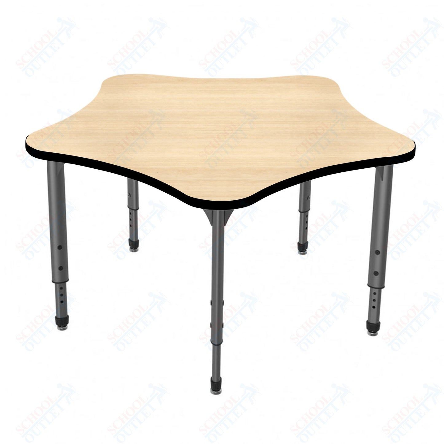 Marco Apex Series 48" 5-Star School Activity Table Adjustable Height 21"-30" (38-2280-MA)