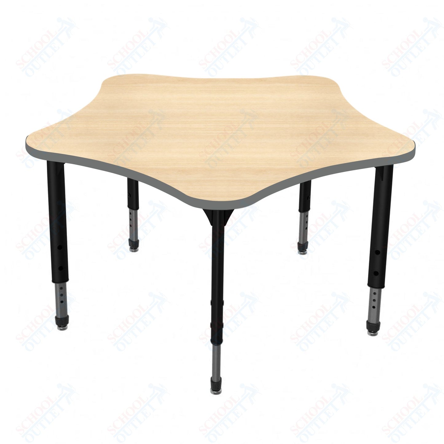 Marco Apex Series 48" 5-Star School Activity Table Adjustable Height 21"-30" (38-2280-MA)