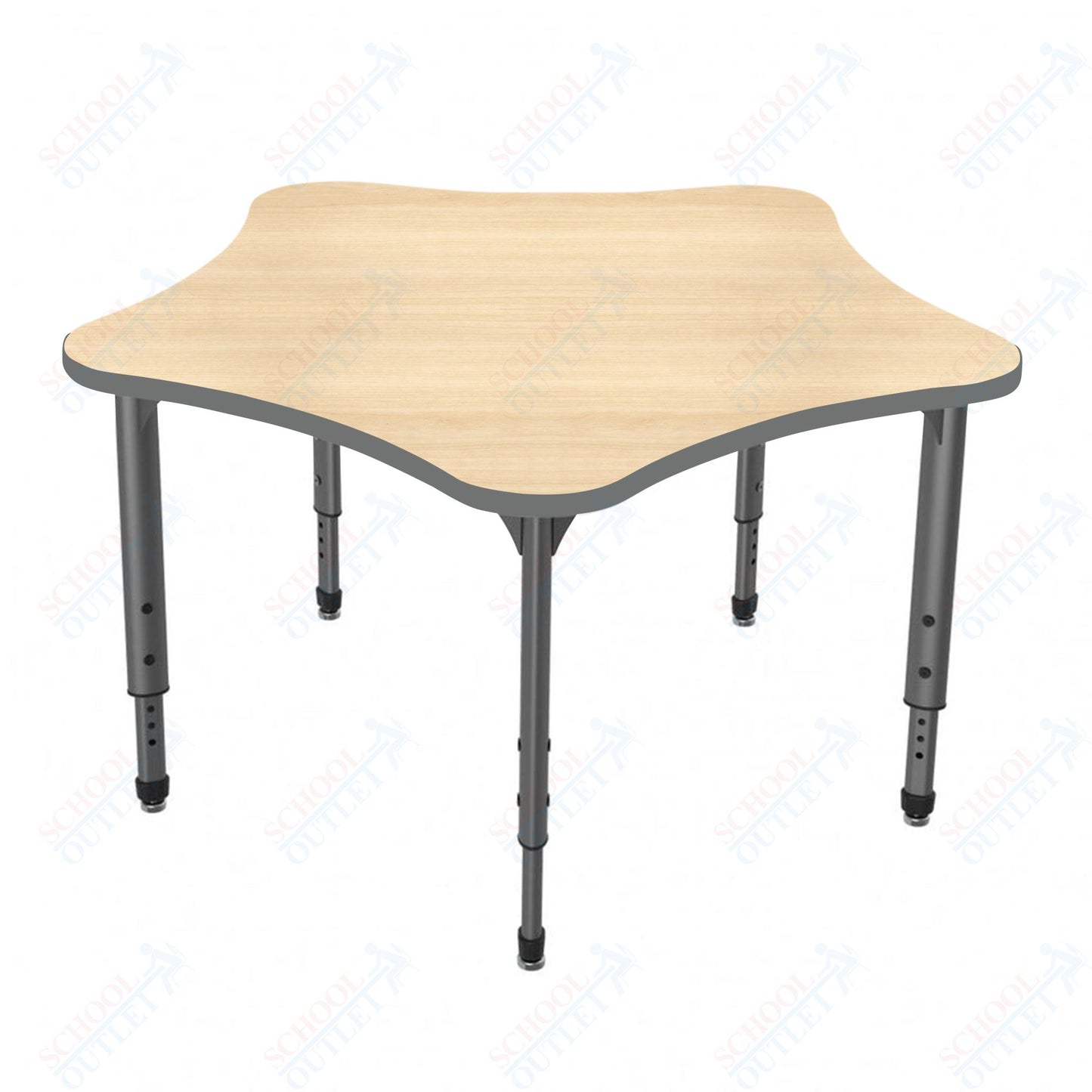 Marco Apex Series 48" 5-Star School Activity Table Adjustable Height 21"-30" (38-2280-MA)
