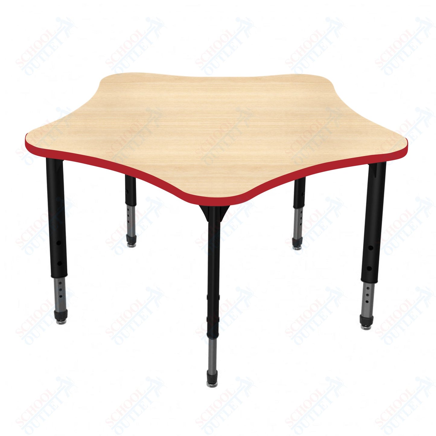 Marco Apex Series 48" 5-Star School Activity Table Adjustable Height 21"-30" (38-2280-MA)