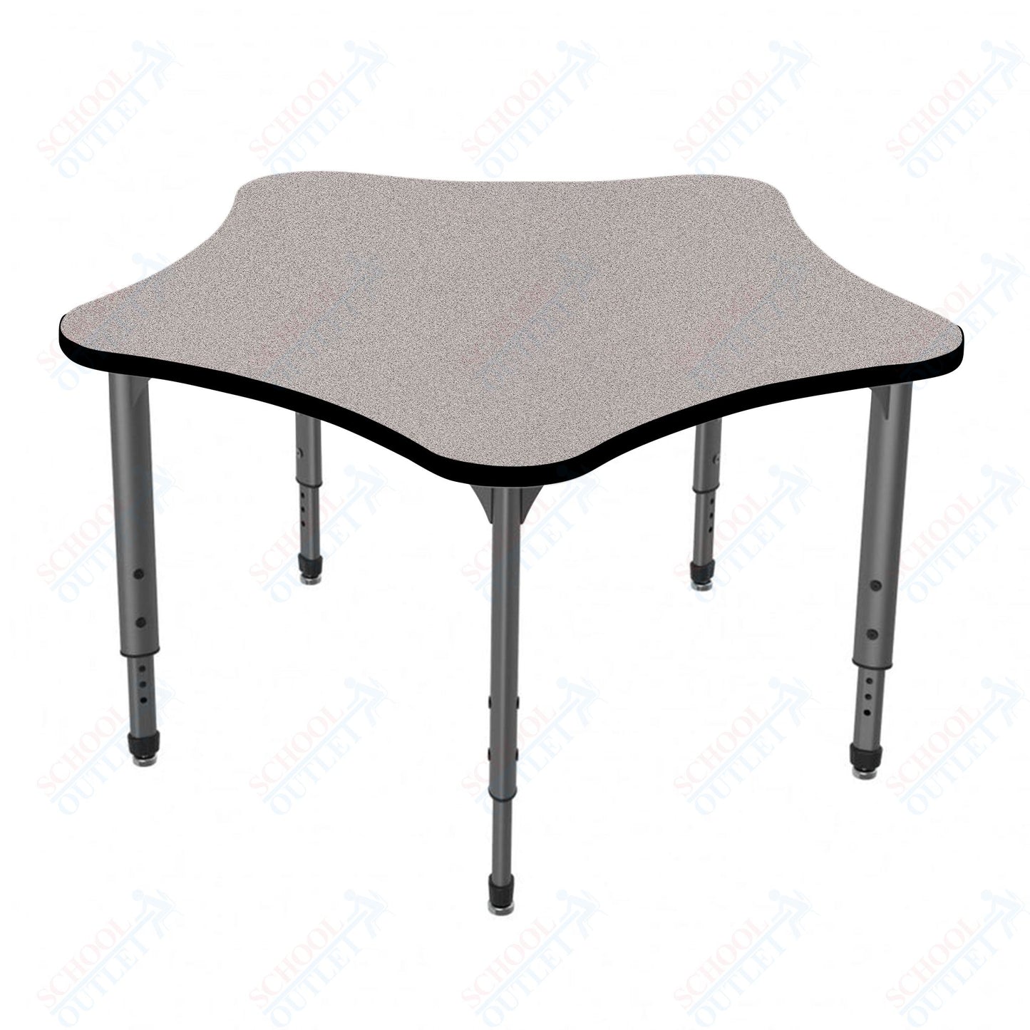 Marco Apex Series 48" 5-Star School Activity Table Adjustable Height 21"-30" (38-2280-MA)