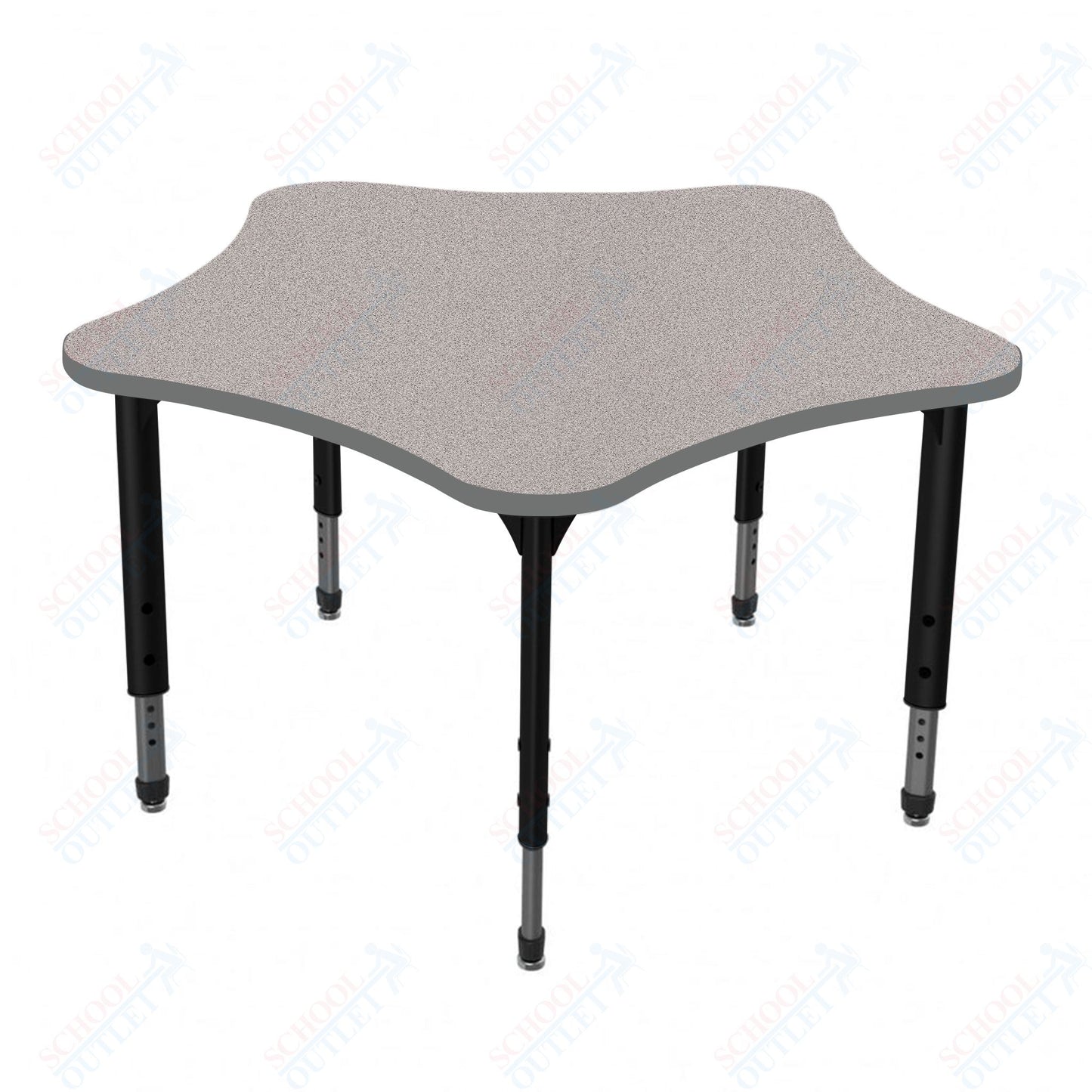 Marco Apex Series 48" 5-Star School Activity Table Adjustable Height 21"-30" (38-2280-MA)