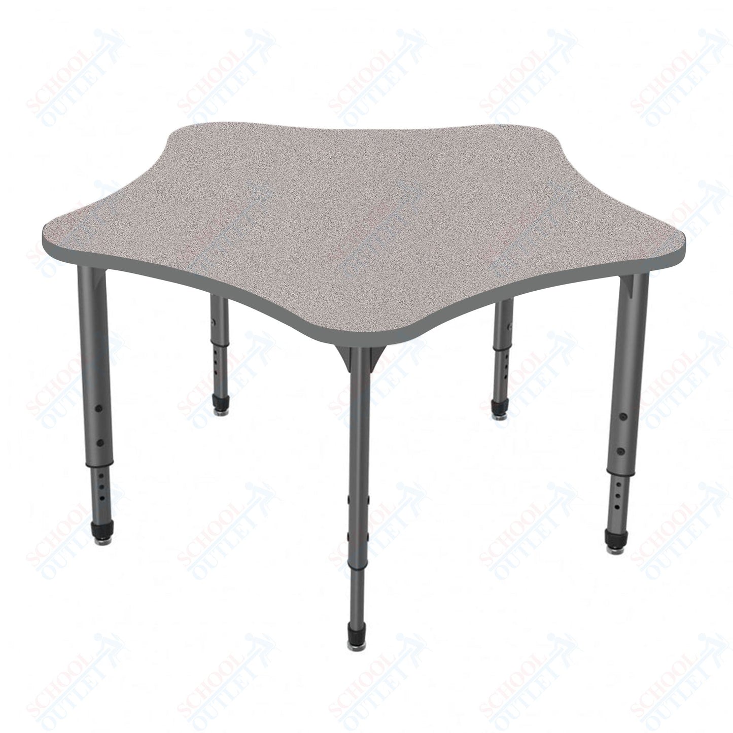 Marco Apex Series 48" 5-Star School Activity Table Adjustable Height 21"-30" (38-2280-MA)