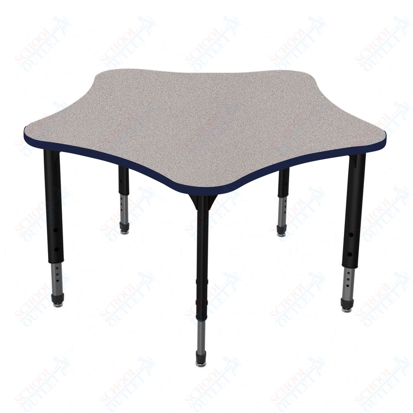 Marco Apex Series 48" 5-Star School Activity Table Adjustable Height 21"-30" (38-2280-MA)