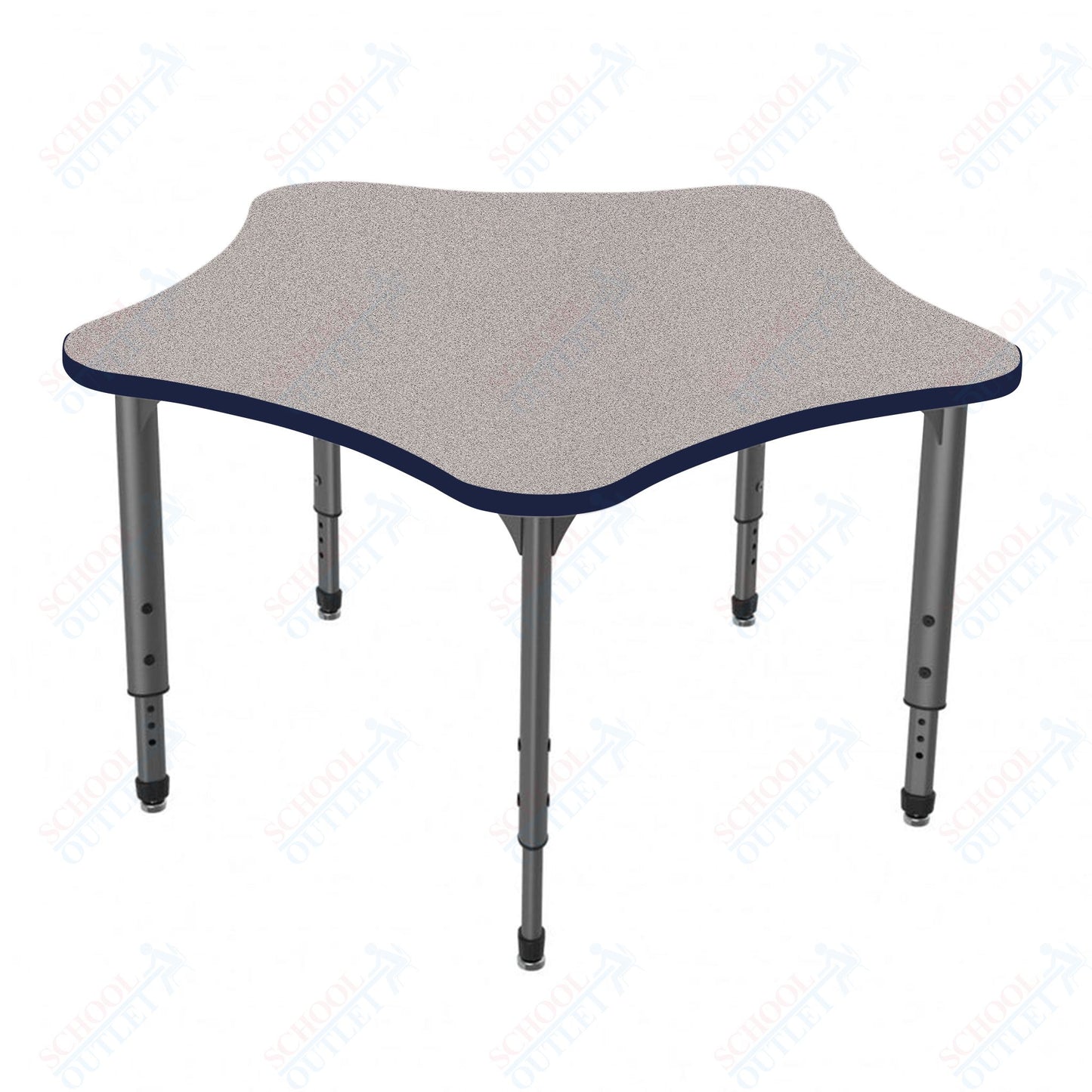Marco Apex Series 48" 5-Star School Activity Table Adjustable Height 21"-30" (38-2280-MA)
