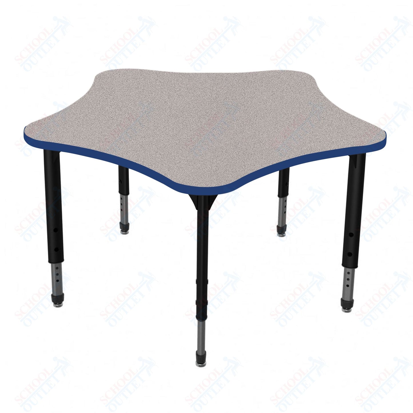Marco Apex Series 48" 5-Star School Activity Table Adjustable Height 21"-30" (38-2280-MA)