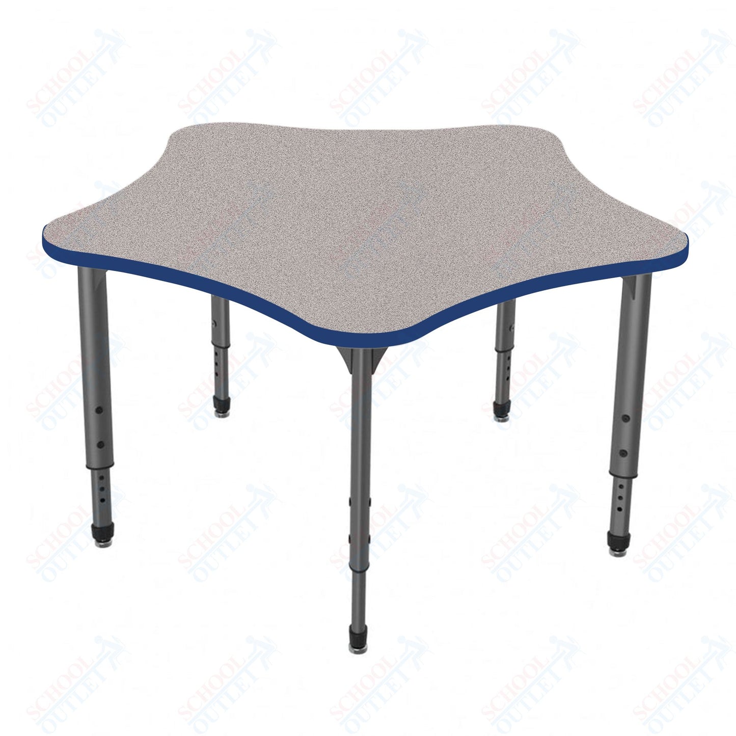 Marco Apex Series 48" 5-Star School Activity Table Adjustable Height 21"-30" (38-2280-MA)