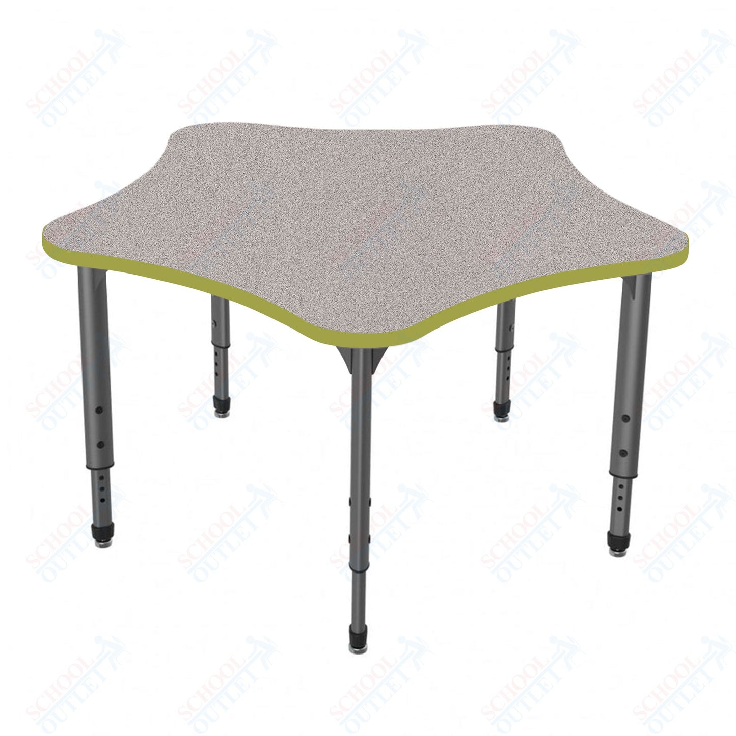 Marco Apex Series 48" 5-Star School Activity Table Adjustable Height 21"-30" (38-2280-MA)