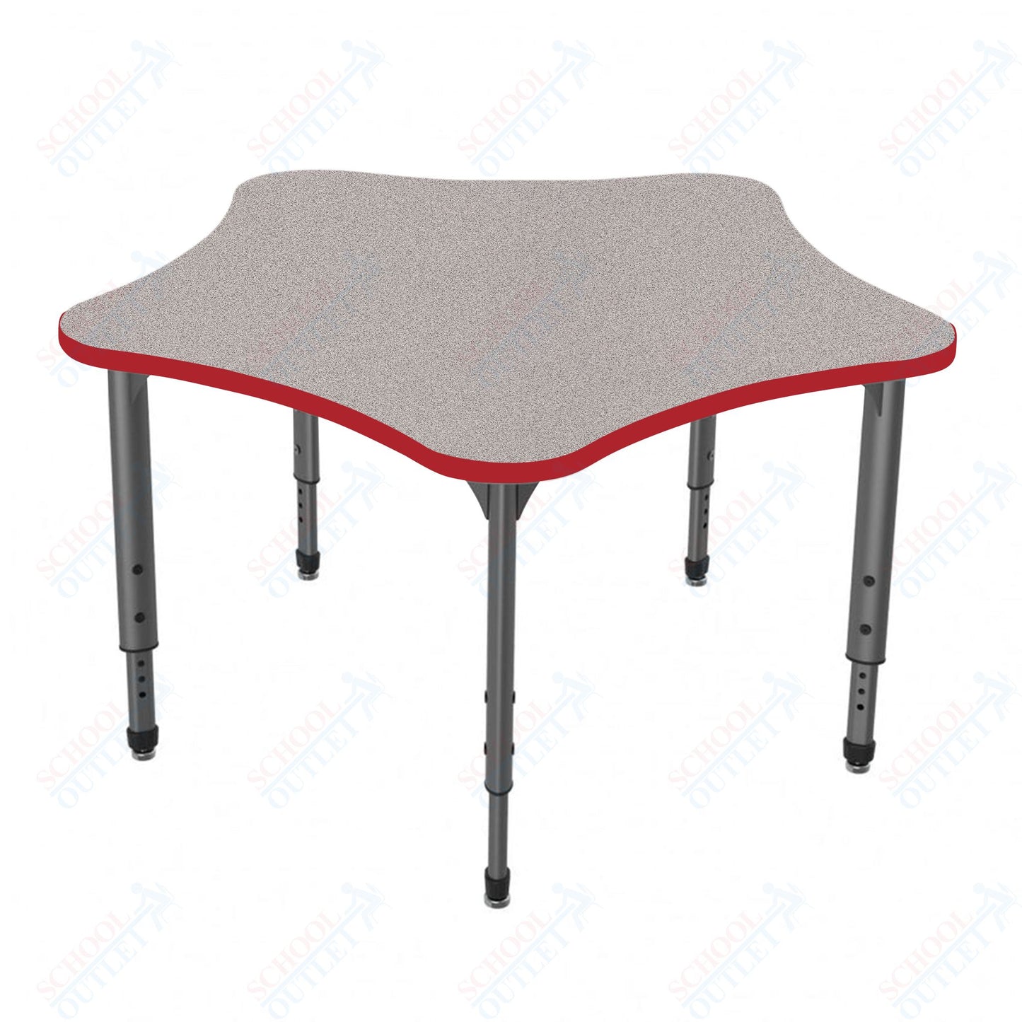 Marco Apex Series 48" 5-Star School Activity Table Adjustable Height 21"-30" (38-2280-MA)