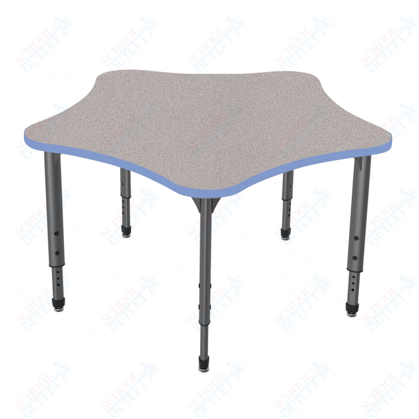 Marco Apex Series 48" 5-Star School Activity Table Adjustable Height 21"-30" (38-2280-MA)