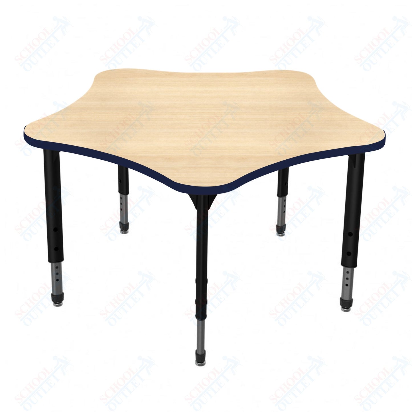 Marco Apex Series 48" 5-Star School Activity Table Adjustable Height 21"-30" (38-2280-MA)