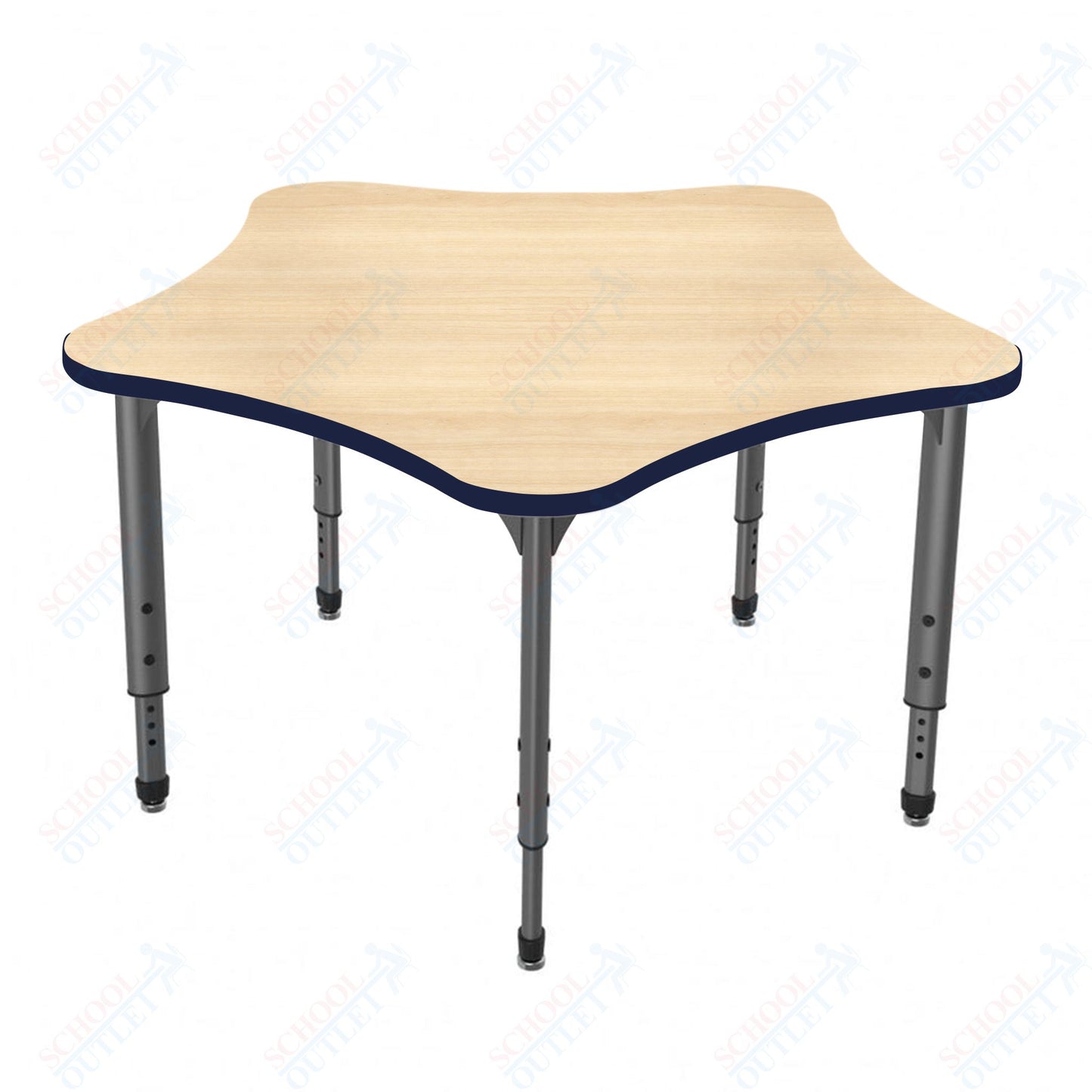 Marco Apex Series 48" 5-Star School Activity Table Adjustable Height 21"-30" (38-2280-MA)
