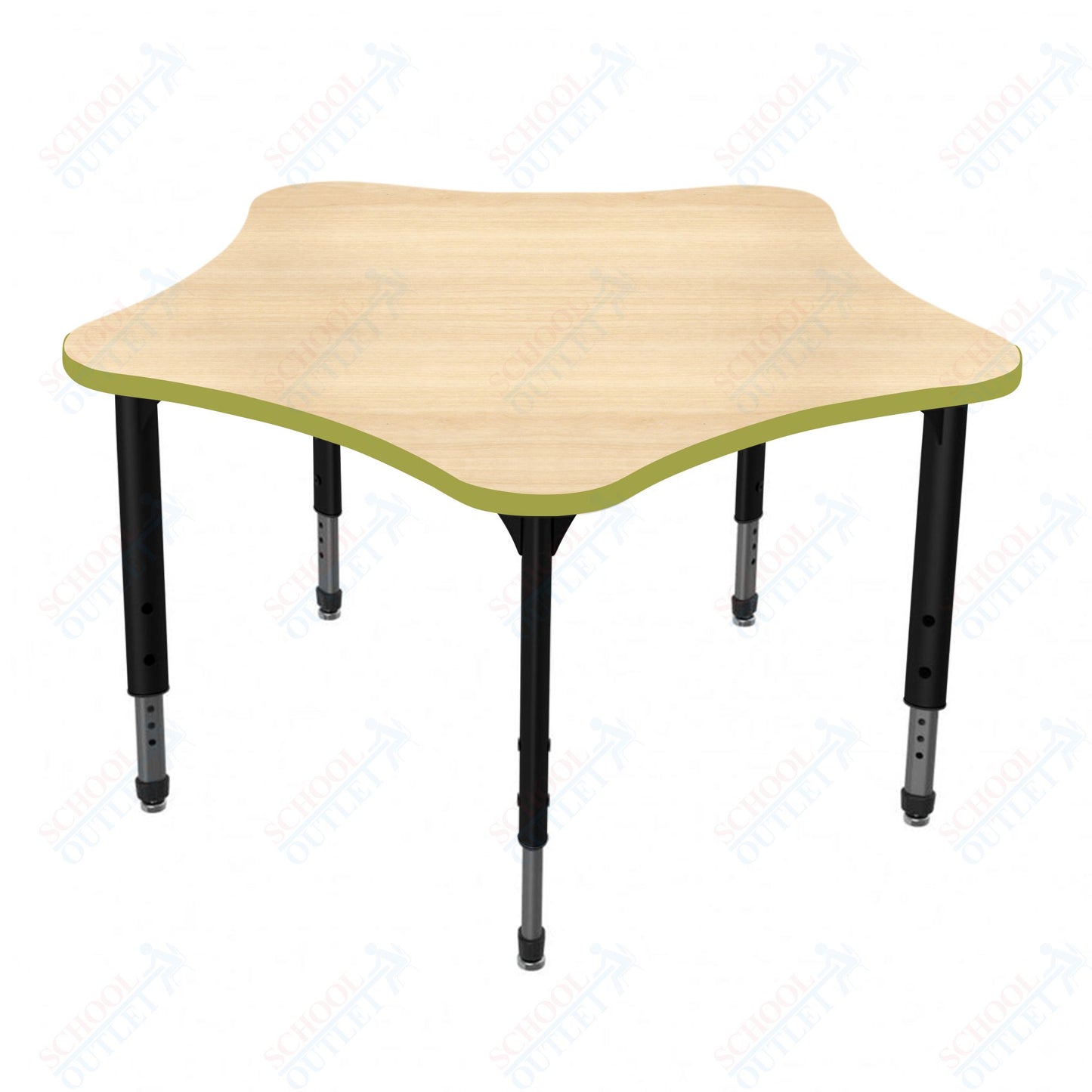 Marco Apex Series 48" 5-Star School Activity Table Adjustable Height 21"-30" (38-2280-MA)