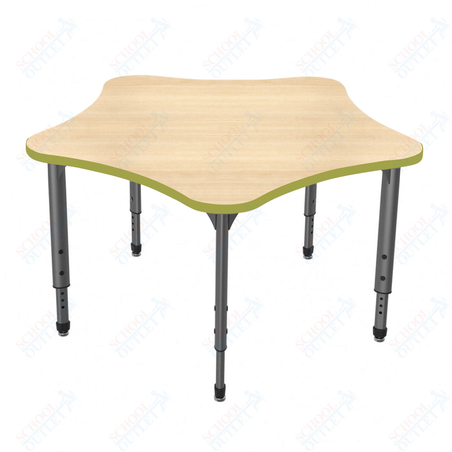 Marco Apex Series 48" 5-Star School Activity Table Adjustable Height 21"-30" (38-2280-MA)