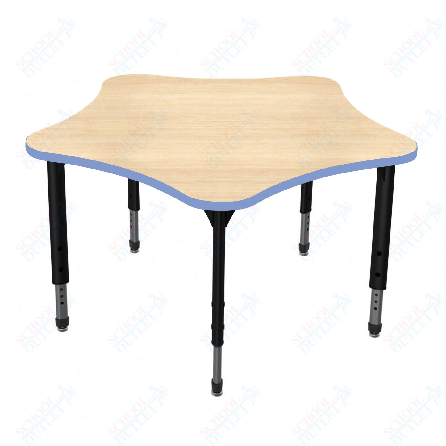 Marco Apex Series 48" 5-Star School Activity Table Adjustable Height 21"-30" (38-2280-MA)